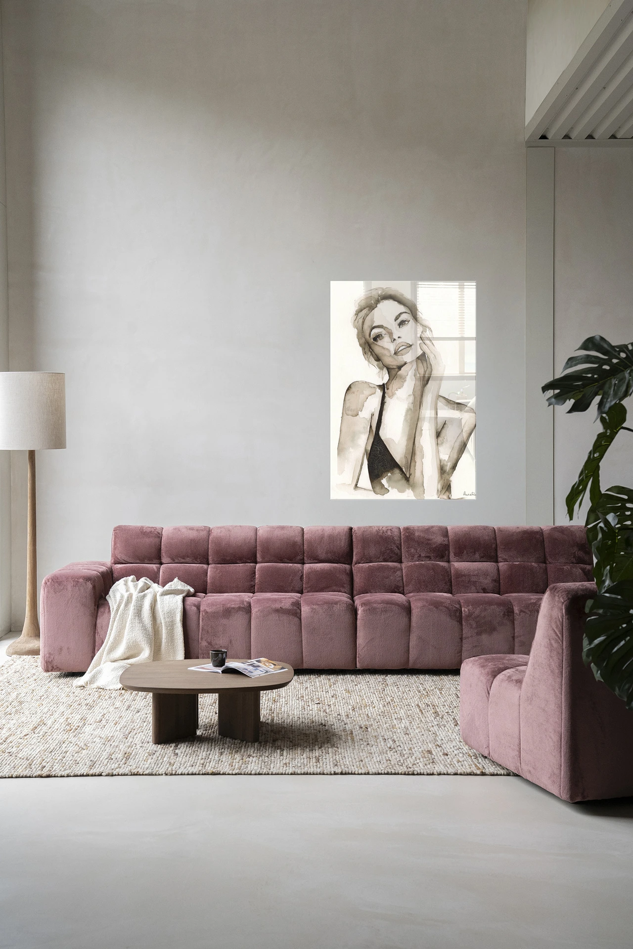 Wandkleed A Woman's Face - Urban Cotton