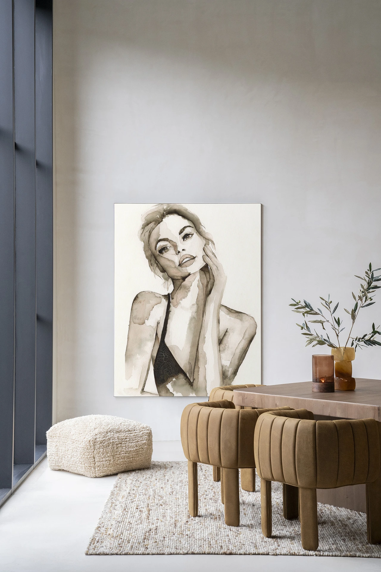 Wandkleed A Woman's Face - Urban Cotton