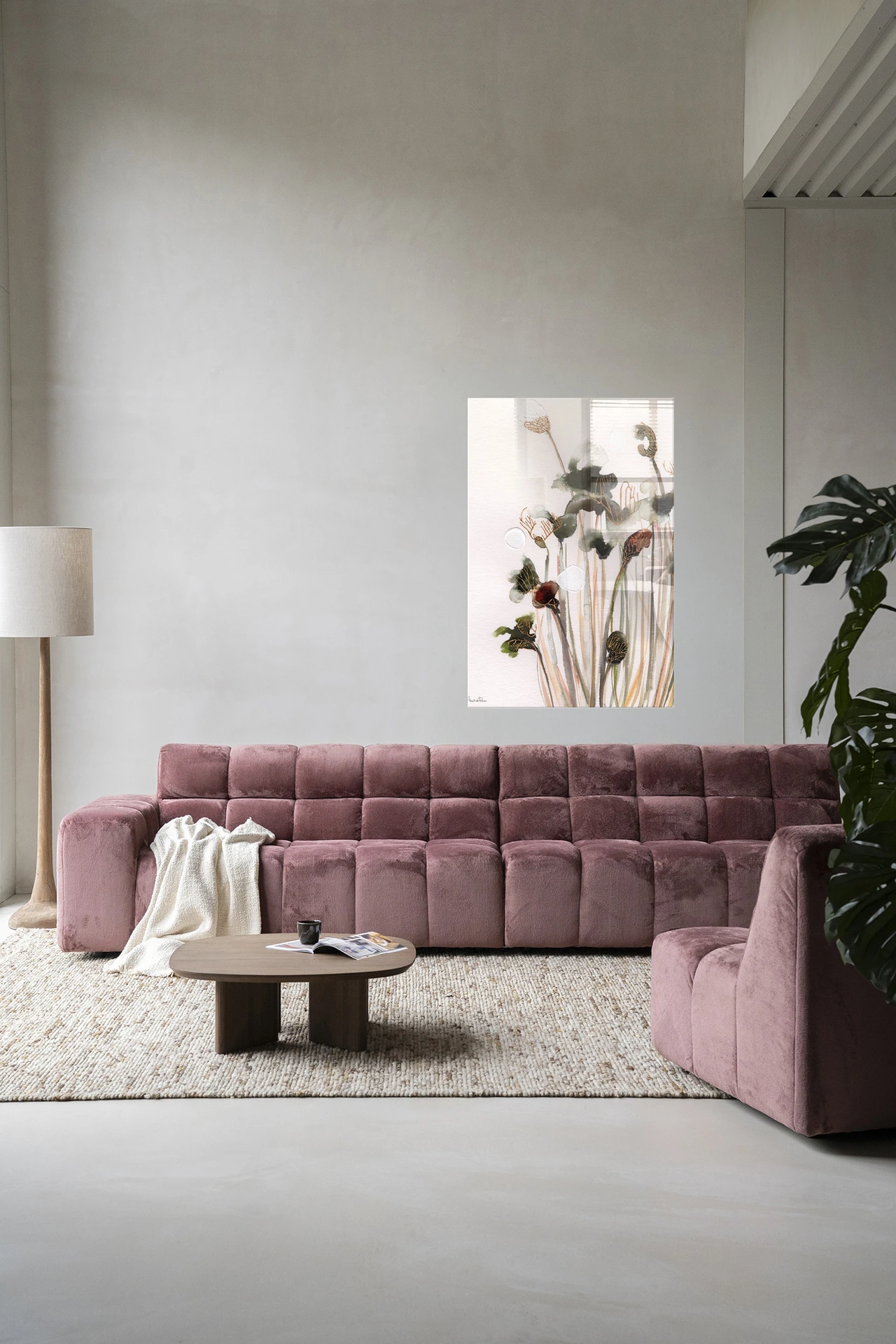 Wandkleed Pastel Flowers 2 - Urban Cotton