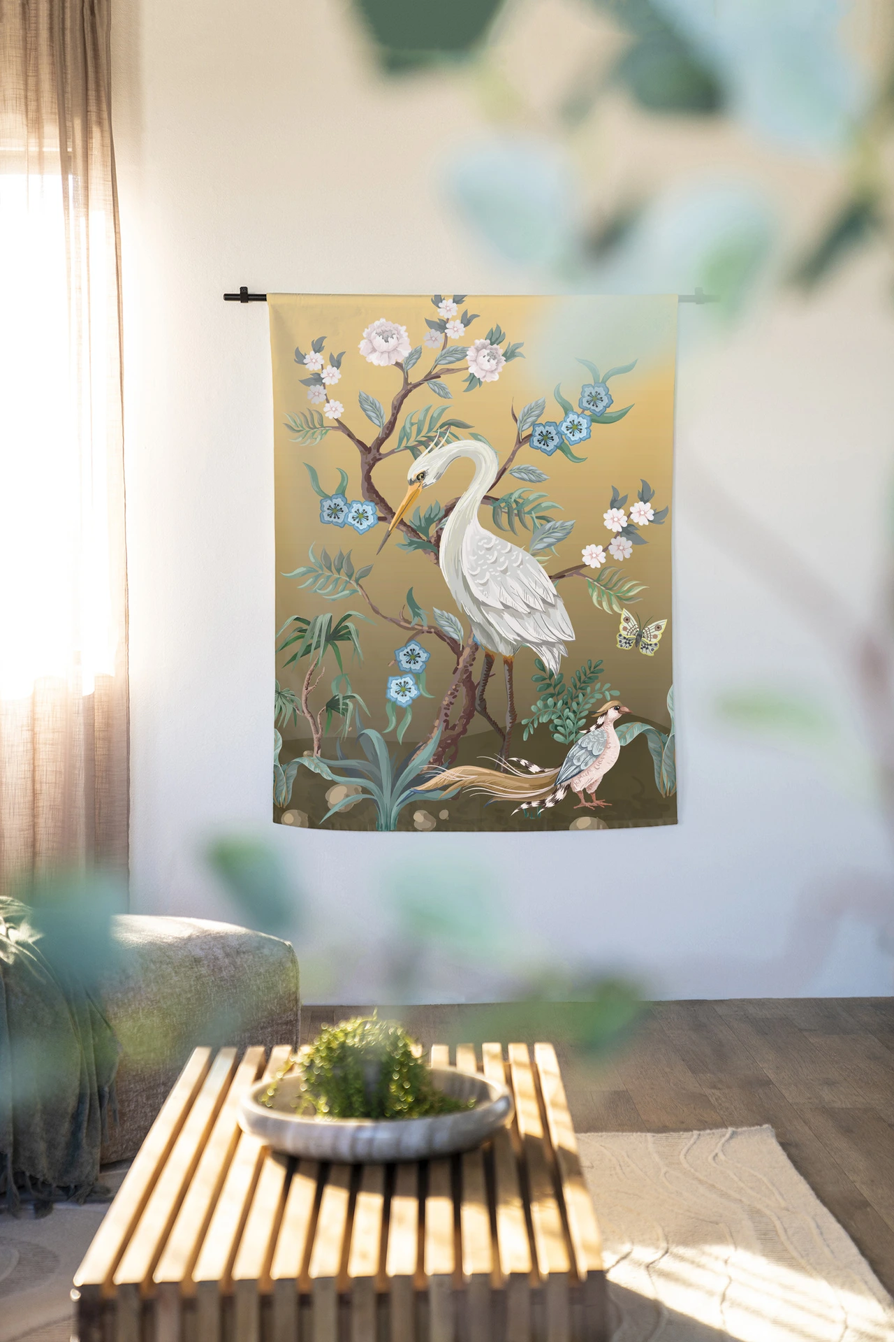 Wandkleed Birds - Urban Cotton