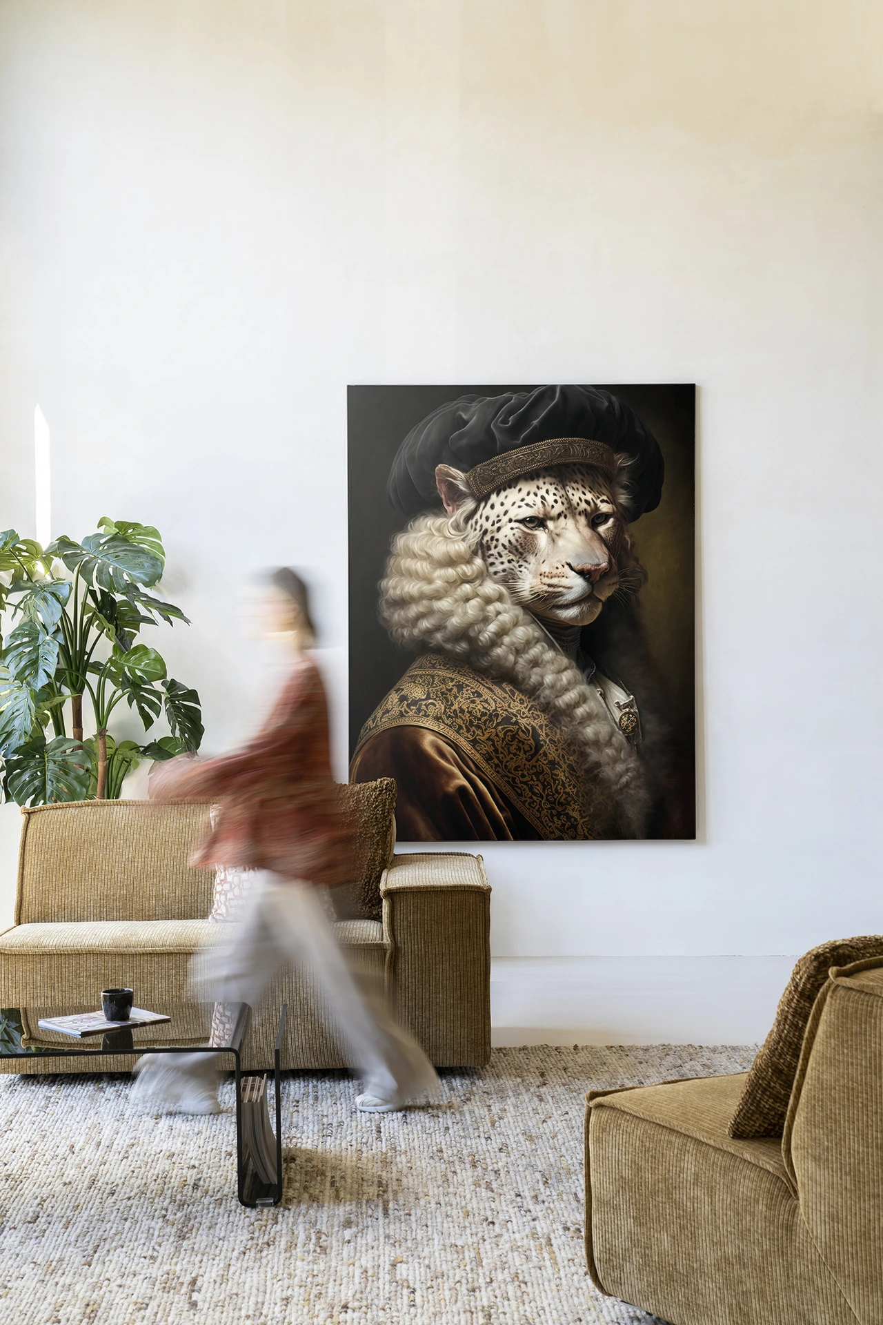 Wandkleed Snow Leopard - Urban Cotton
