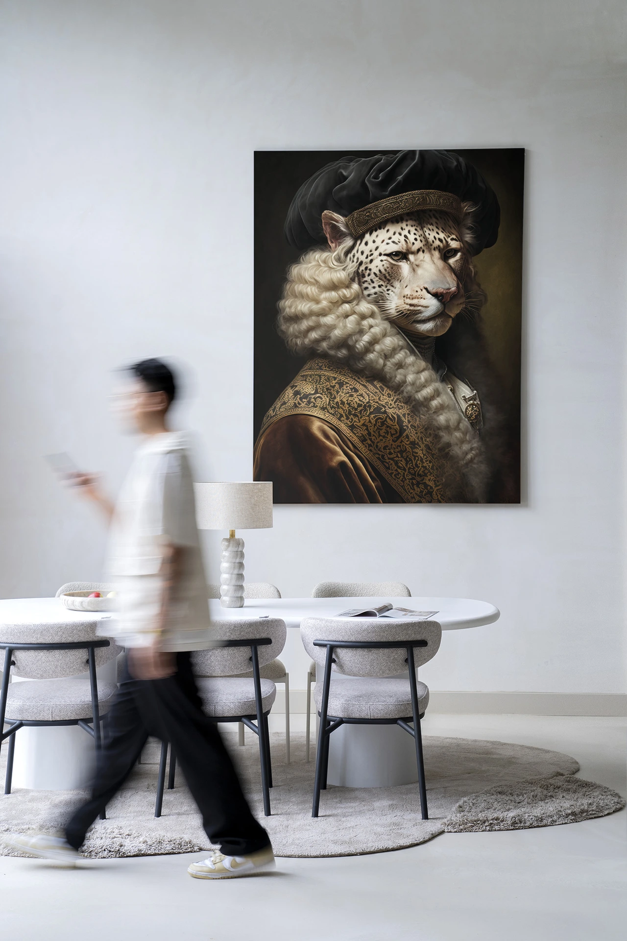 Wandkleed Snow Leopard - Urban Cotton