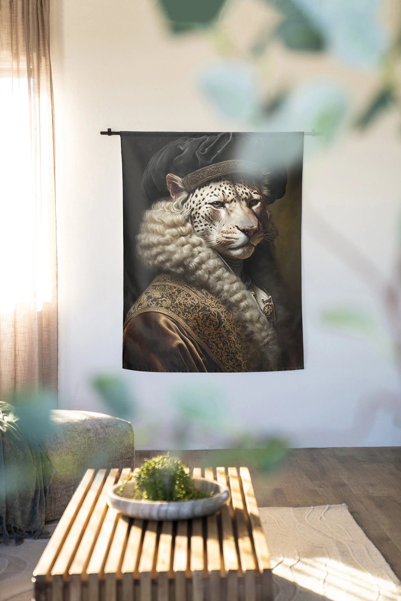 Wandkleed Snow Leopard - Urban Cotton