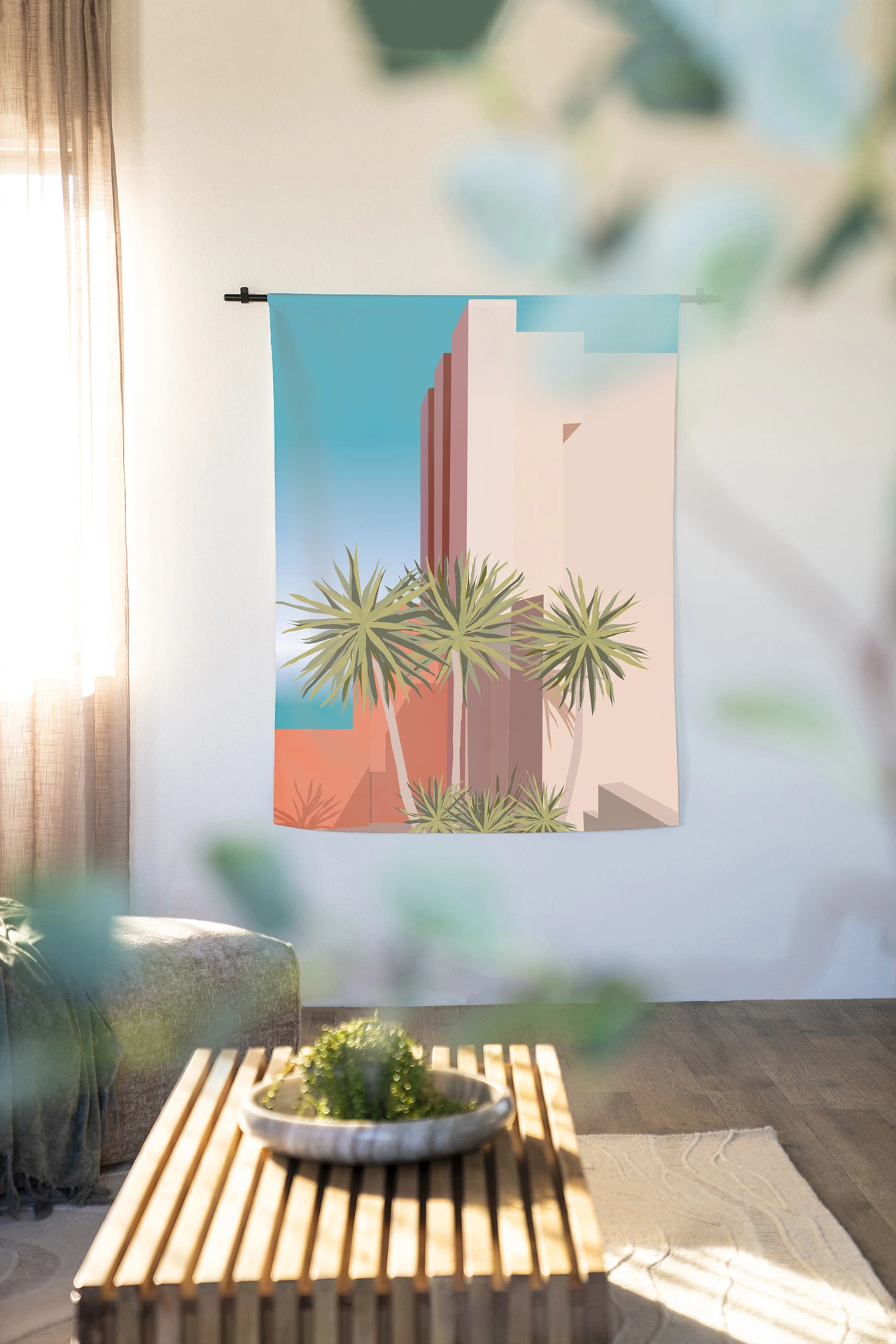 Wandkleed Tropical Place - Urban Cotton