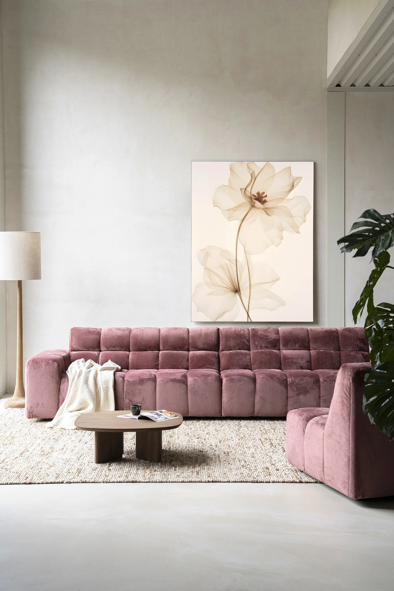 Wandkleed White Flowers - Urban Cotton