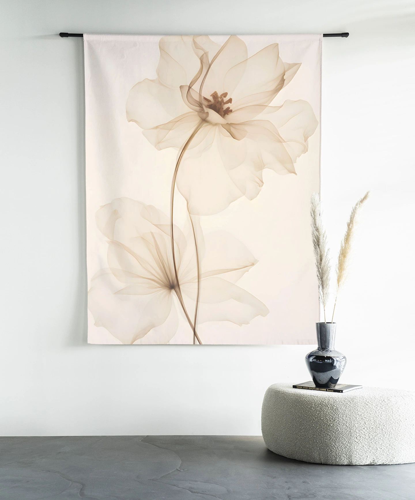 Wandkleed White Flowers - Urban Cotton
