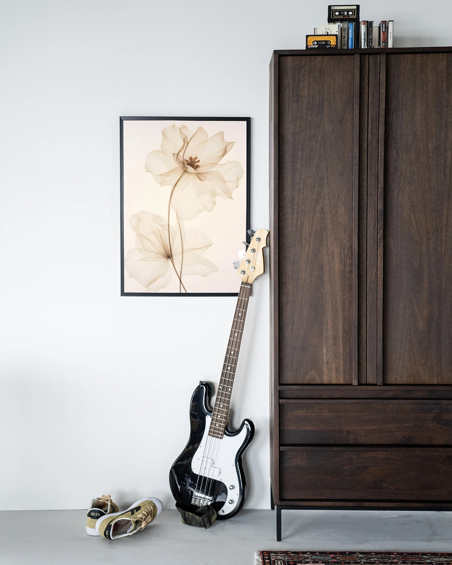 Wandkleed White Flowers - Urban Cotton