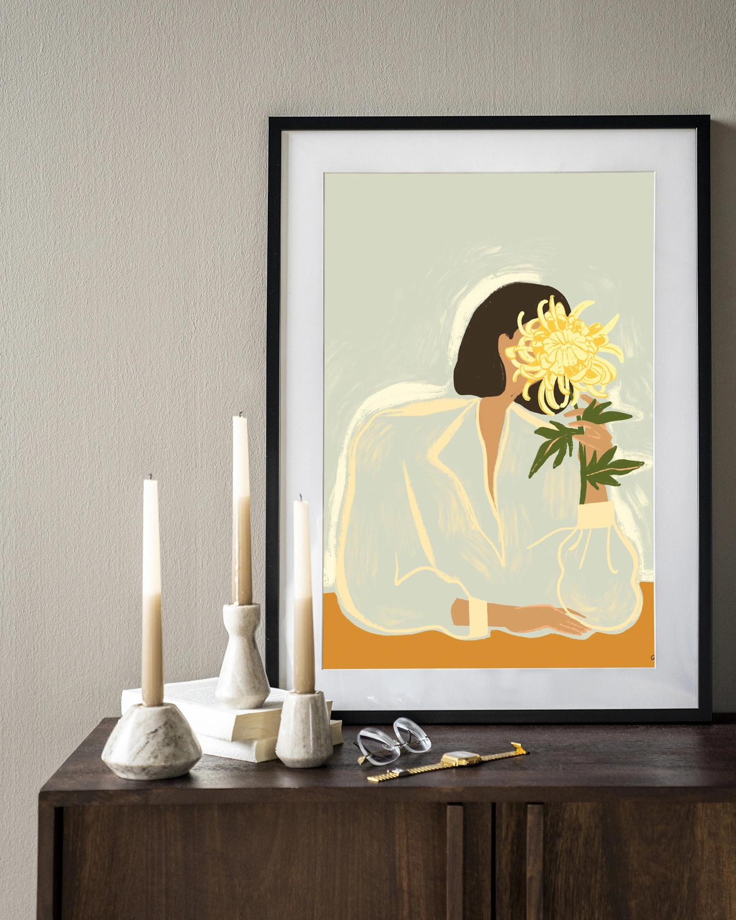 Wandkleed The Chrysante Mum - Urban Cotton