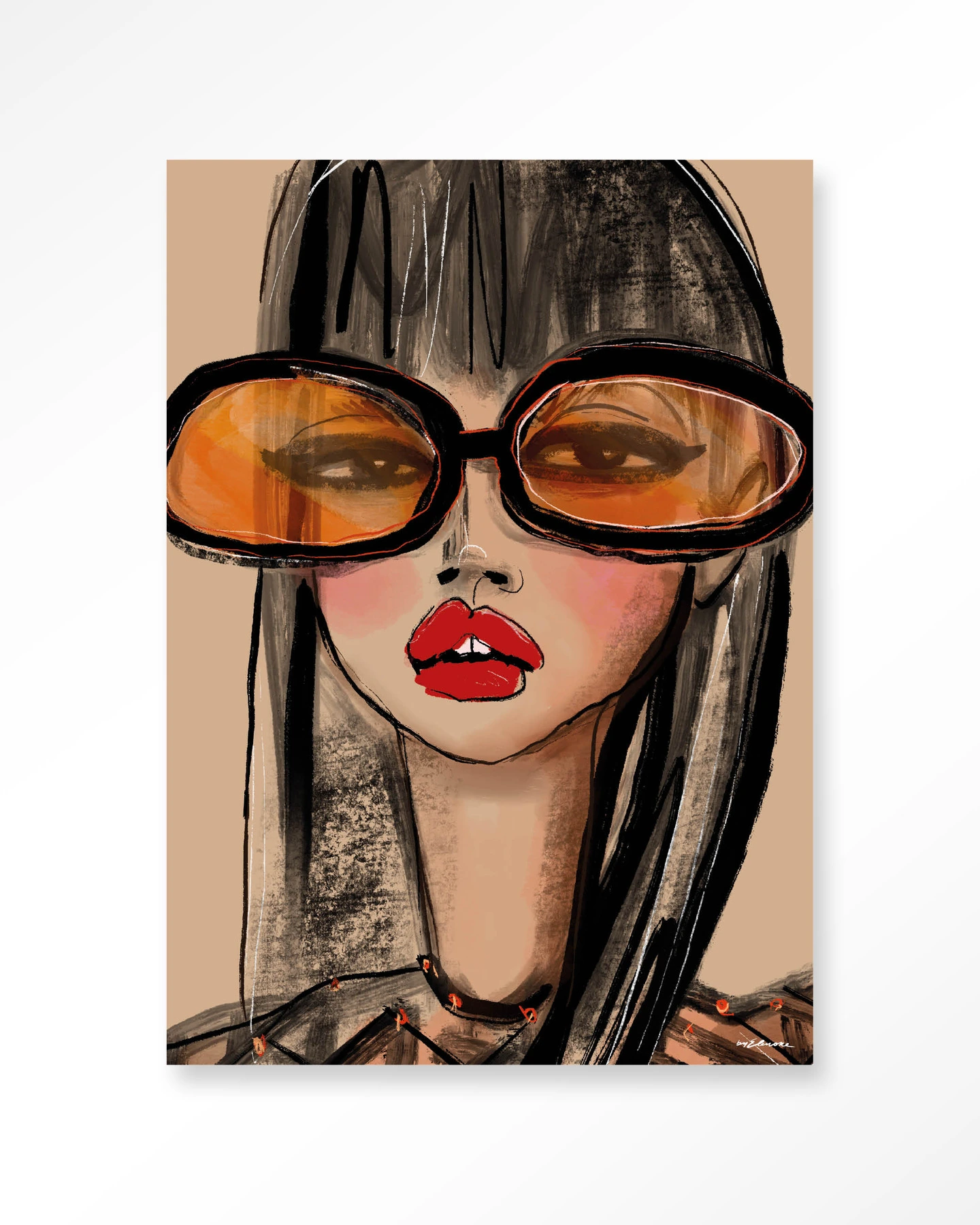 Wandkleed Sunny Orange - Urban Cotton