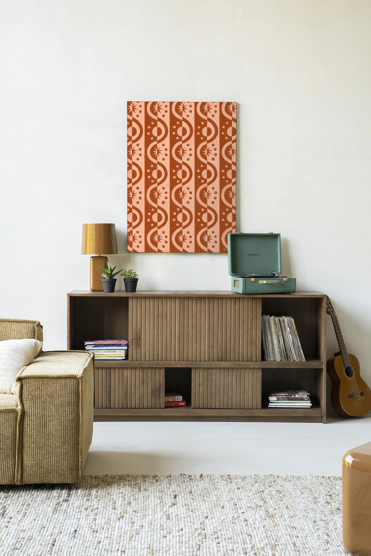 Wandkleed Moon Blockprint - Urban Cotton