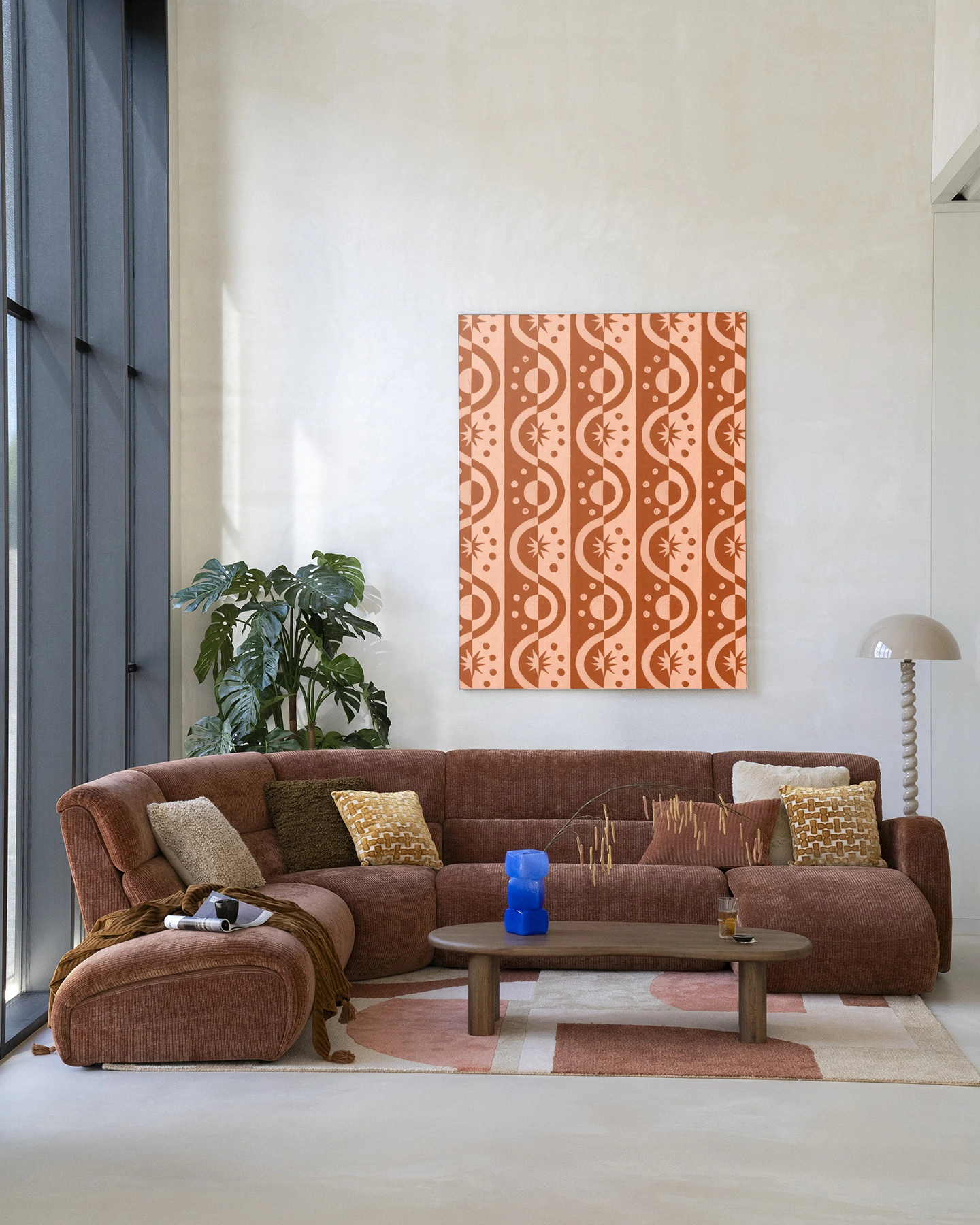 Wandkleed Moon Blockprint - Urban Cotton