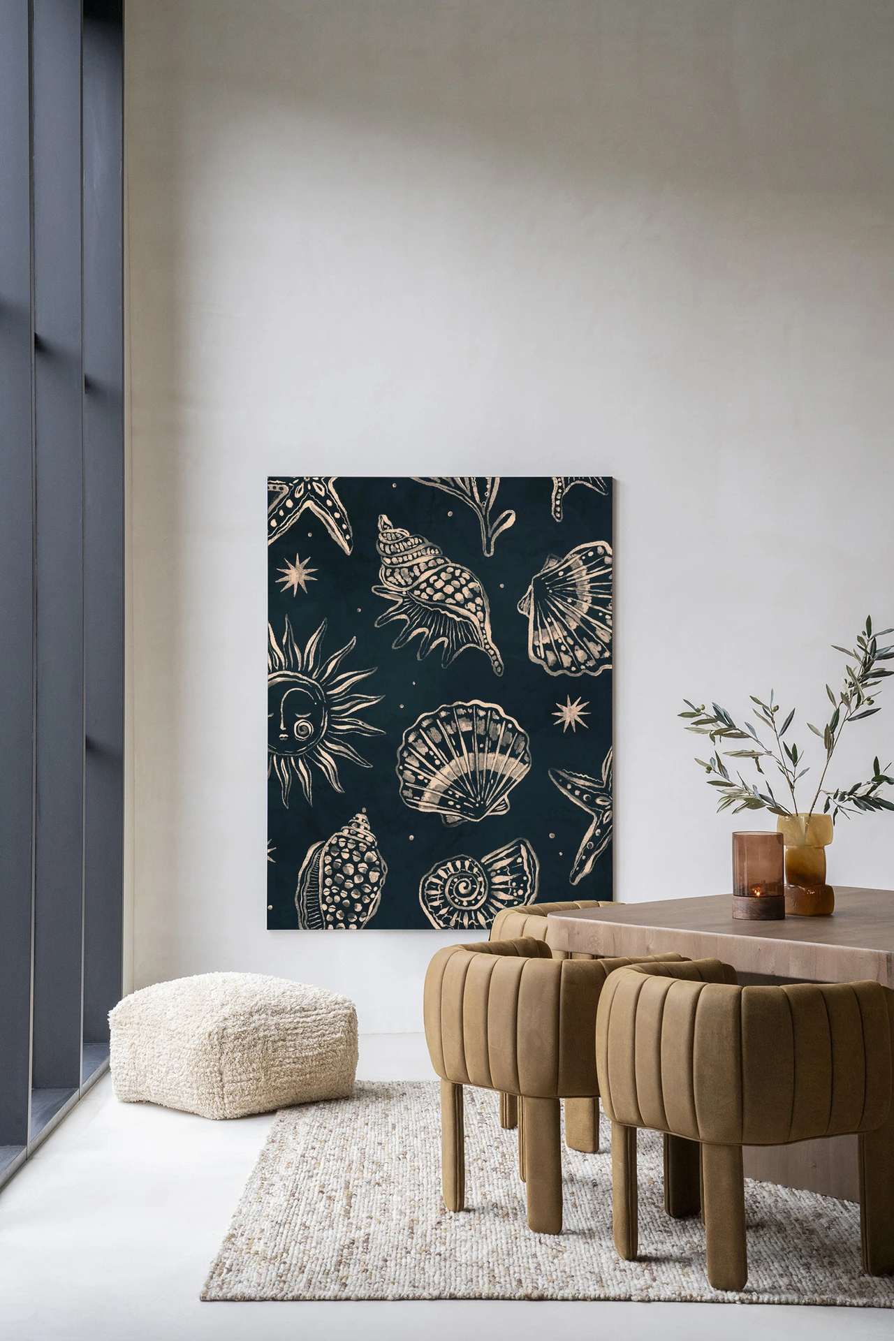 Wandkleed Seashells Midnight - Urban Cotton