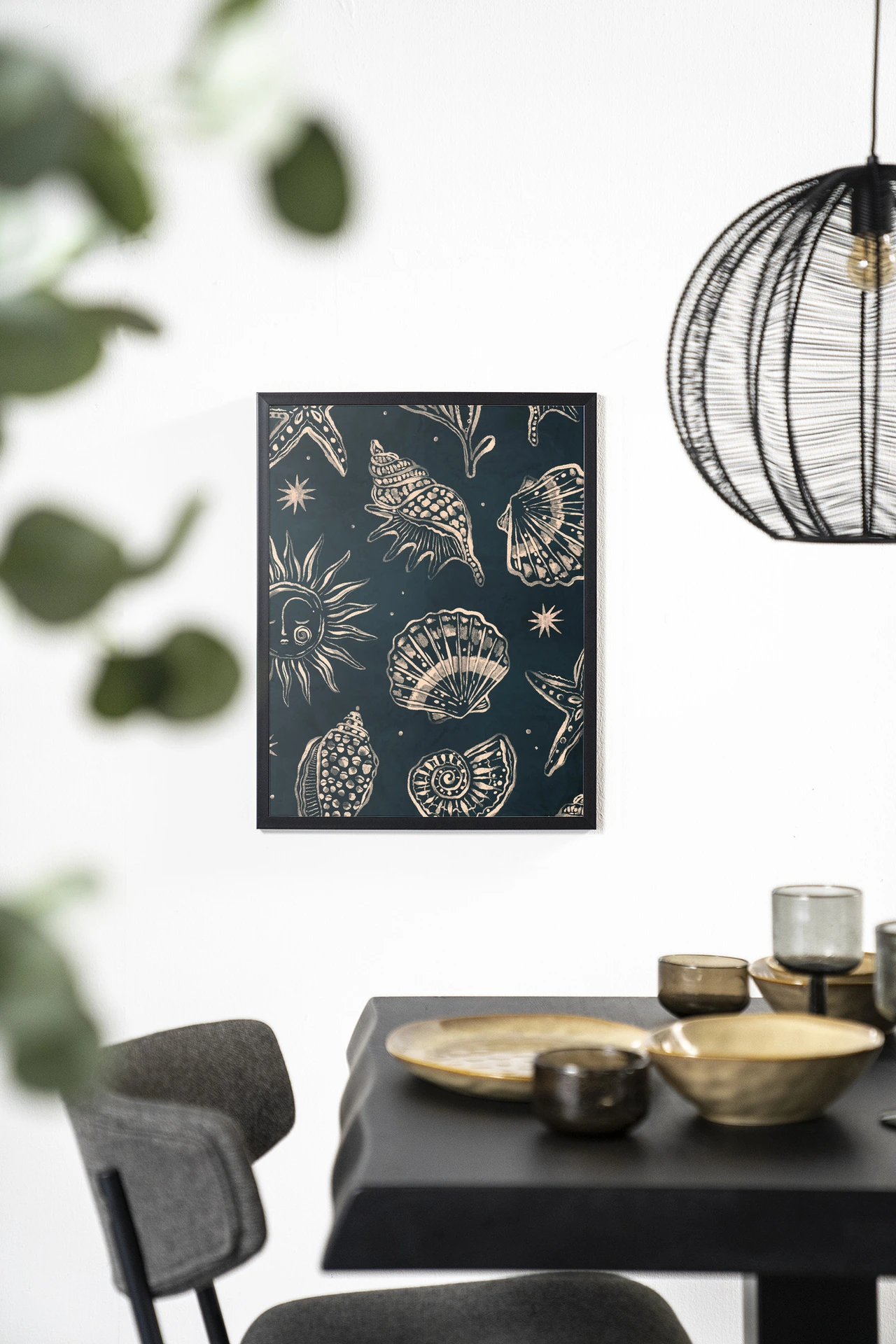 Wandkleed Seashells Midnight - Urban Cotton