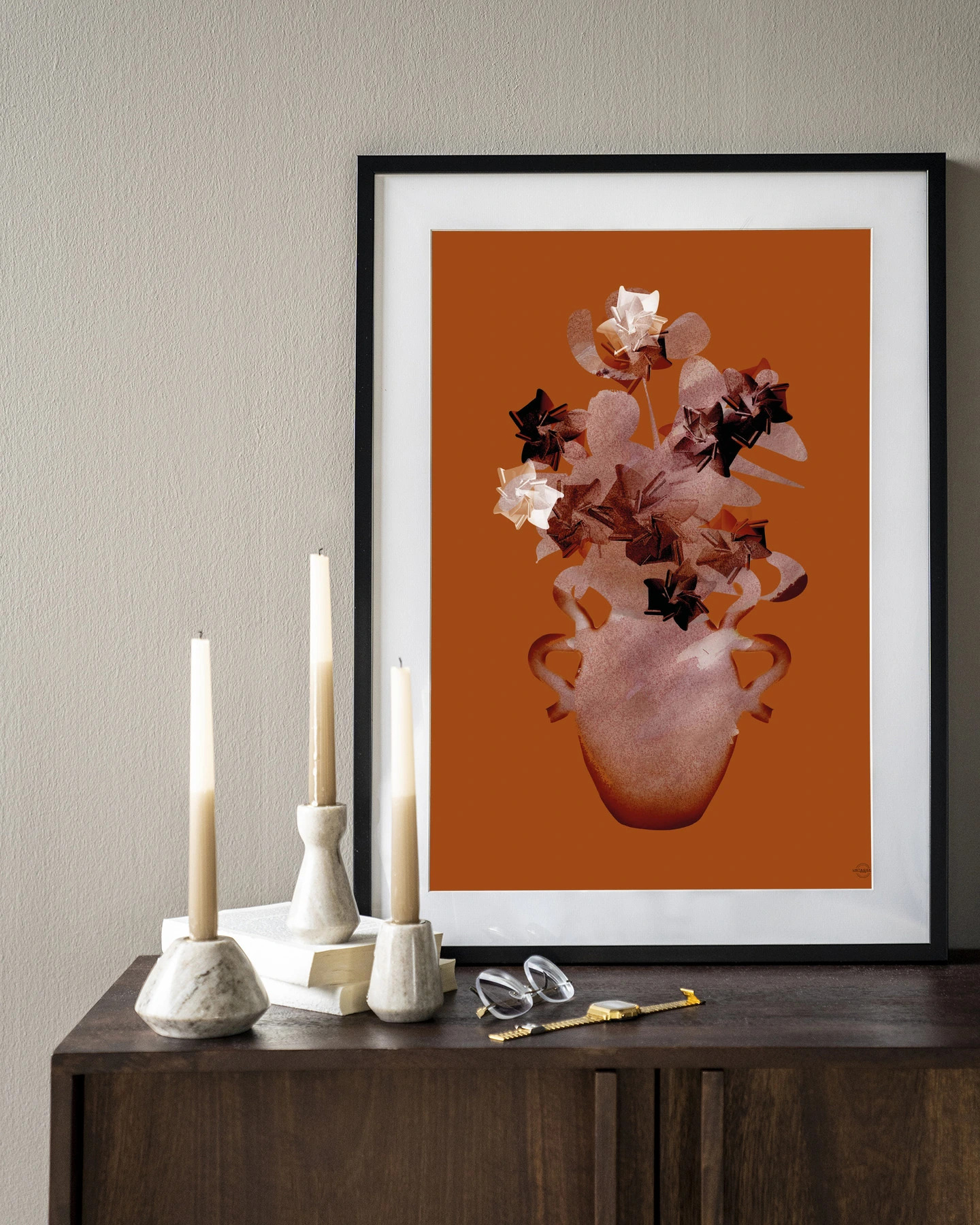 Art print Amphora Flowers - Urban Cotton