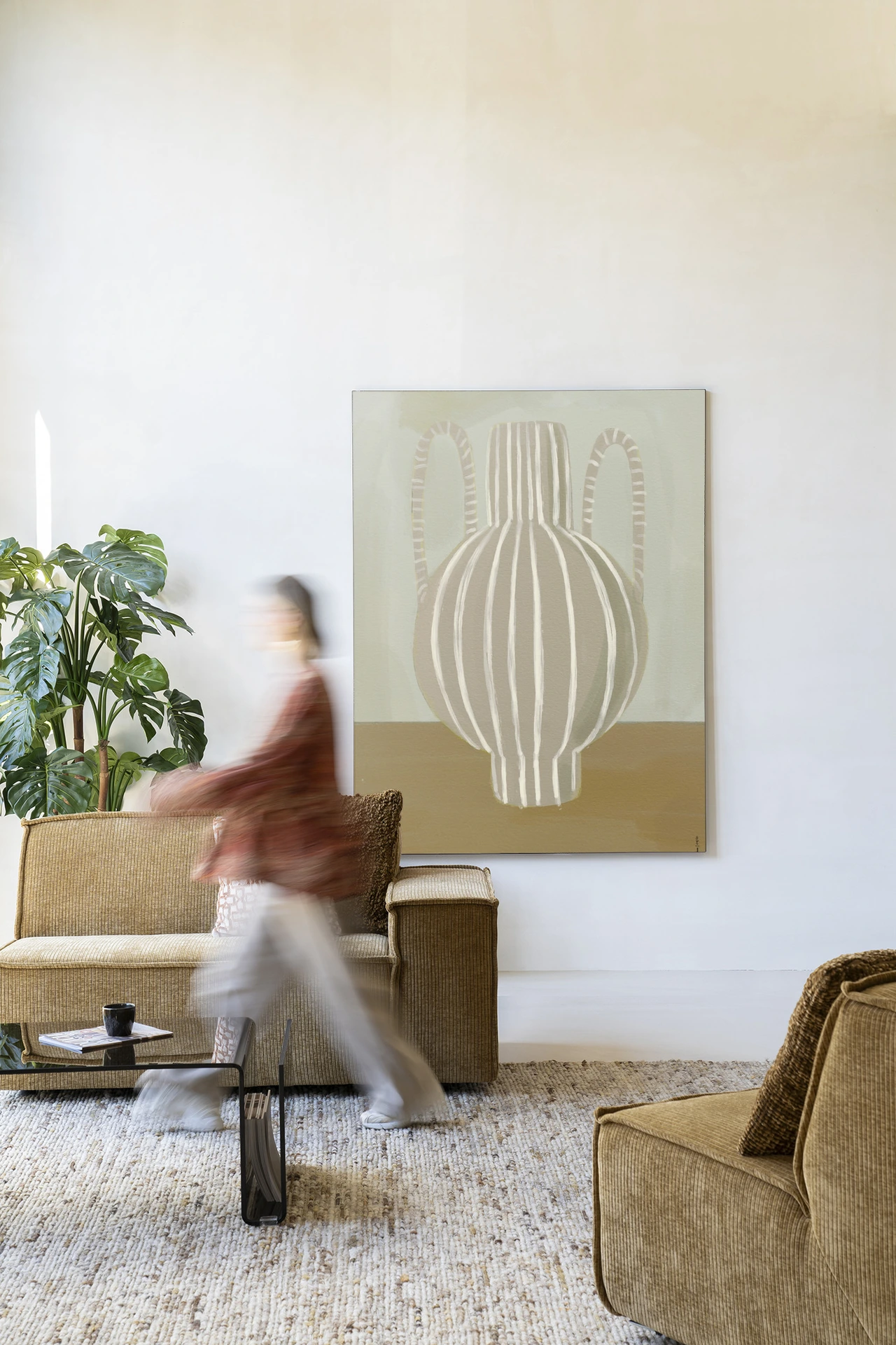Wandkleed Vivid Vase 04 - Urban Cotton