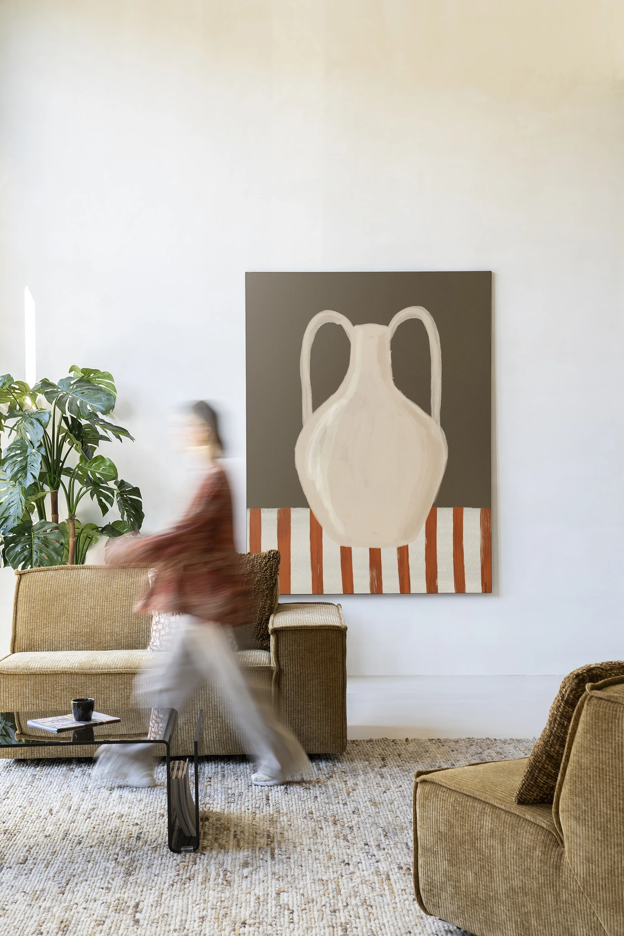Wandkleed Vivid Vase 06 - Urban Cotton