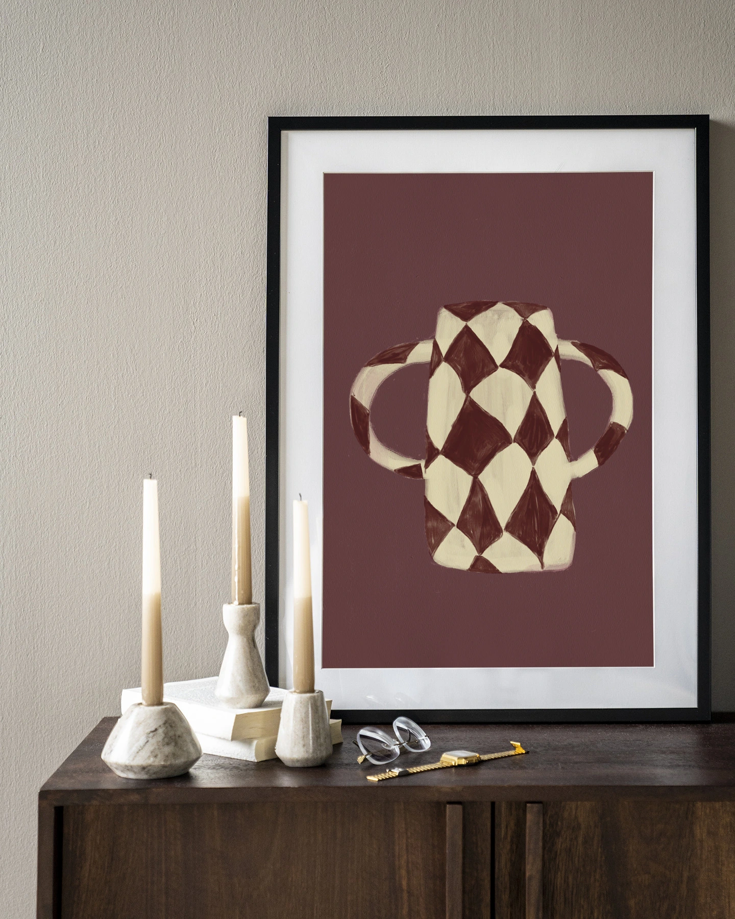 Wandkleed Vivid Vase 07 - Urban Cotton