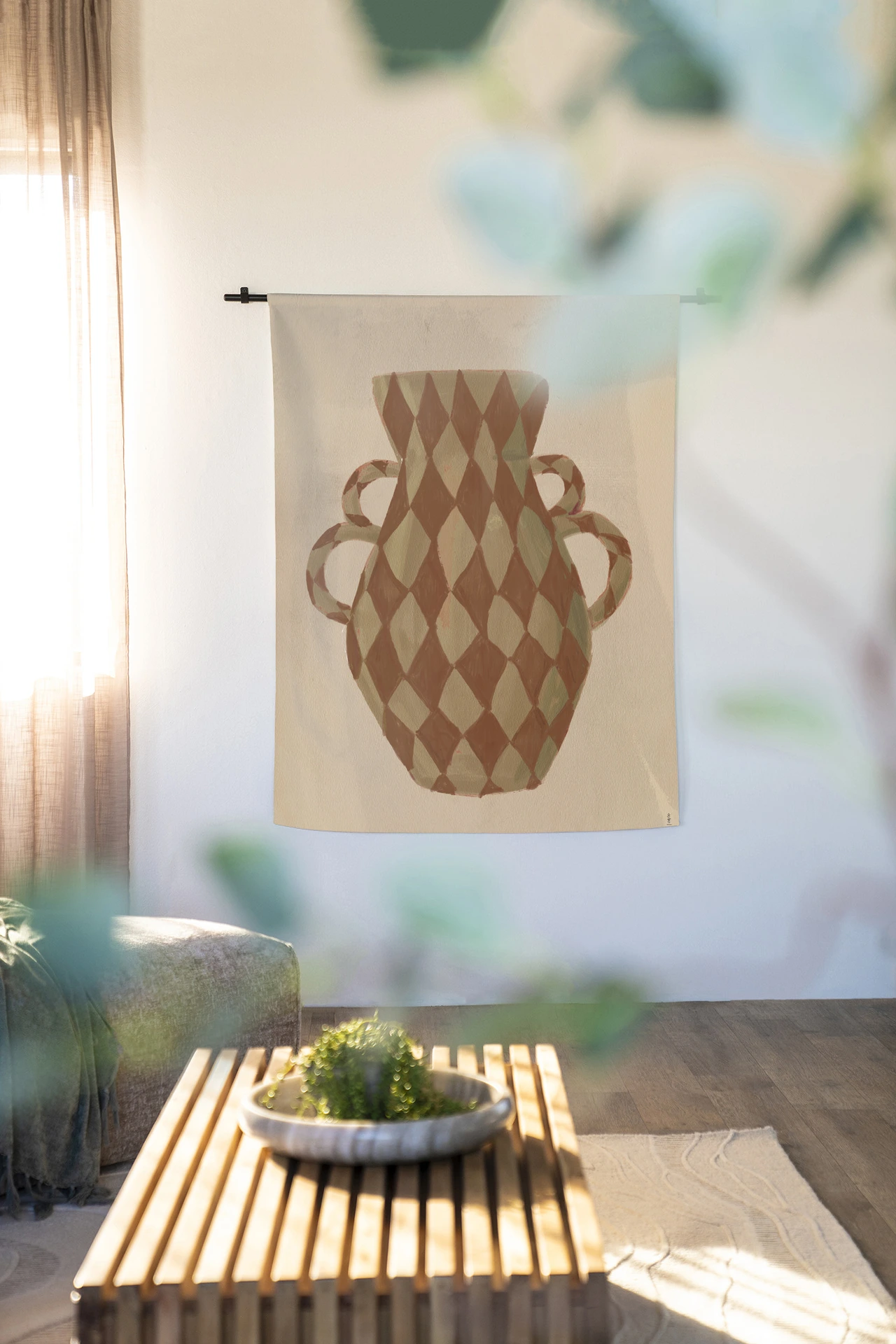Wandkleed Vivid Vase 08 - Urban Cotton