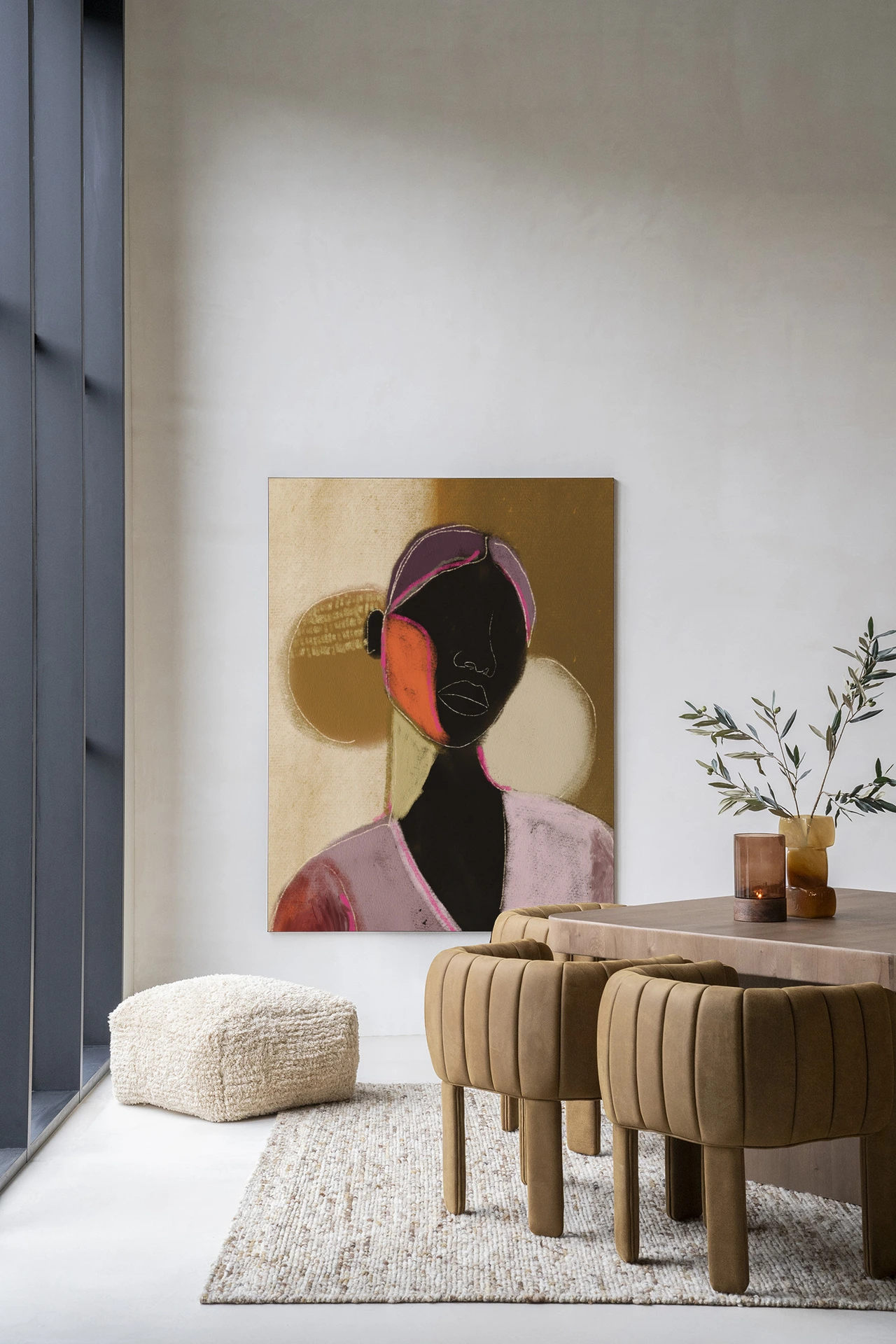 Wandkleed Silhouette Lady 1 - Urban Cotton