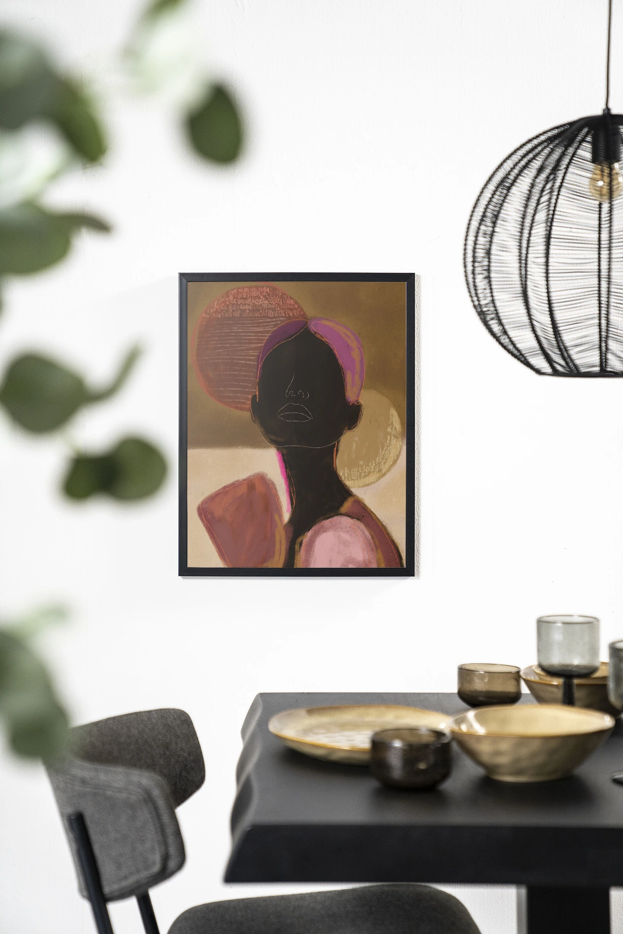 Wandkleed Silhouette Lady 2 - Urban Cotton