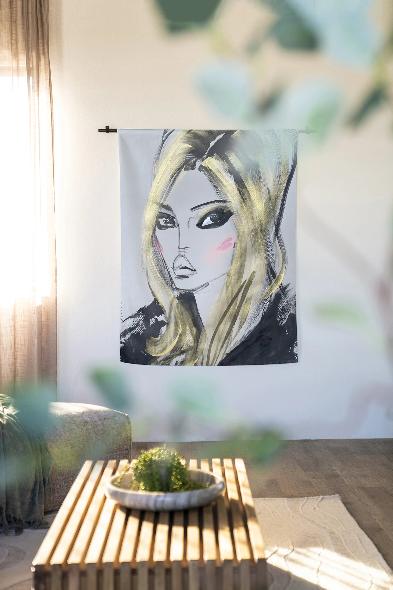 Wandkleed Kate Moss - Urban Cotton