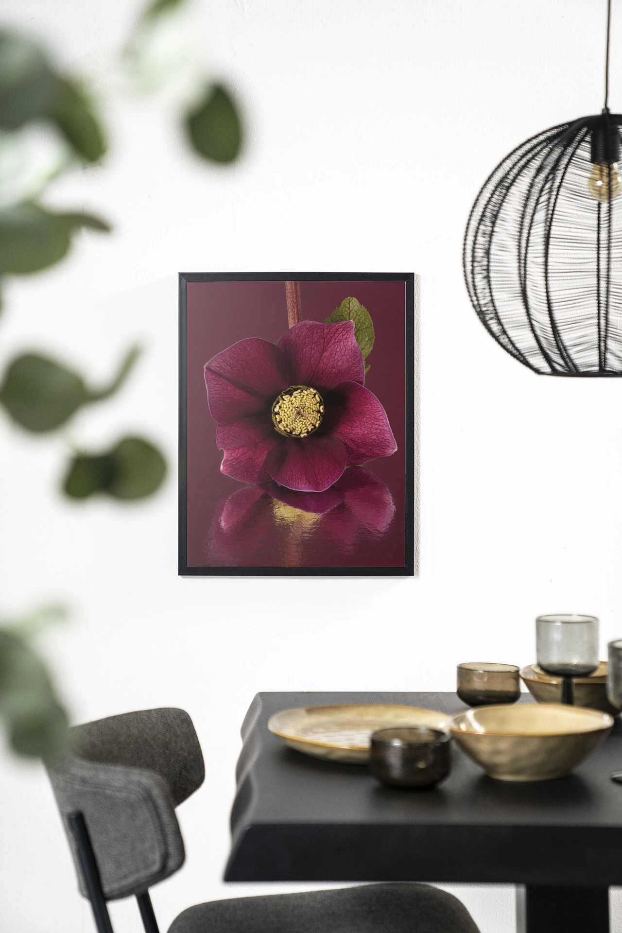 Wandkleed De Elegantie Van De Kerstroos - Urban Cotton