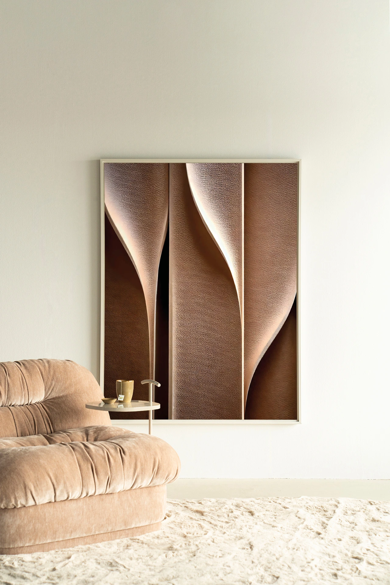 Wandkleed Whispering Curves - Urban Cotton