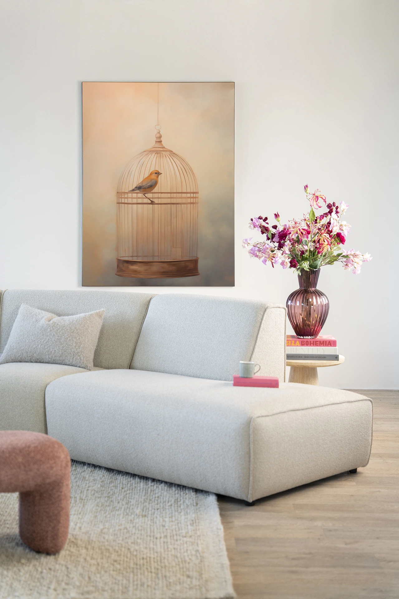 Wandkleed Bird Cage - Urban Cotton