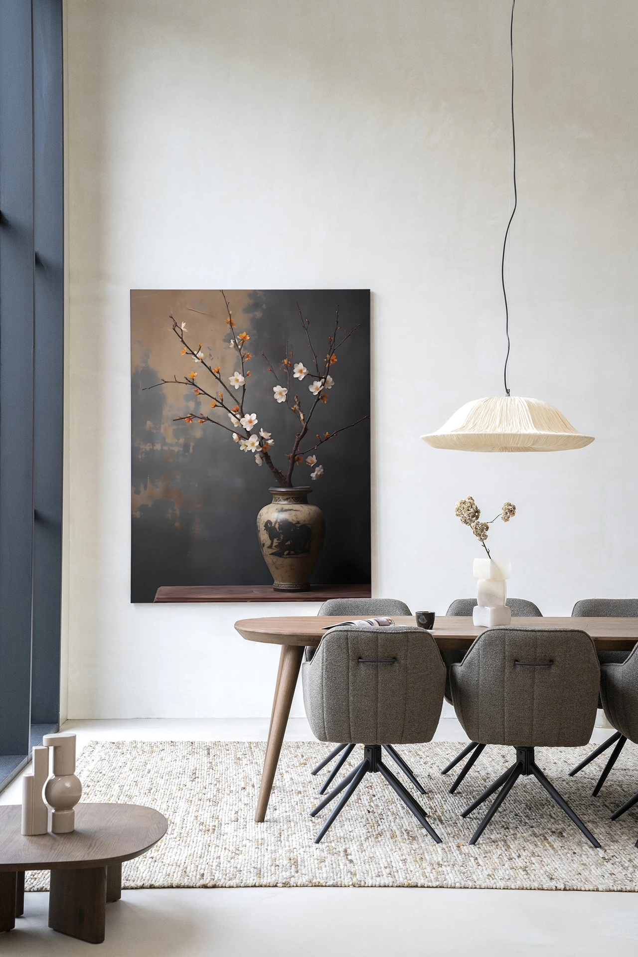 Wandkleed Dark Blossom Vase - Urban Cotton