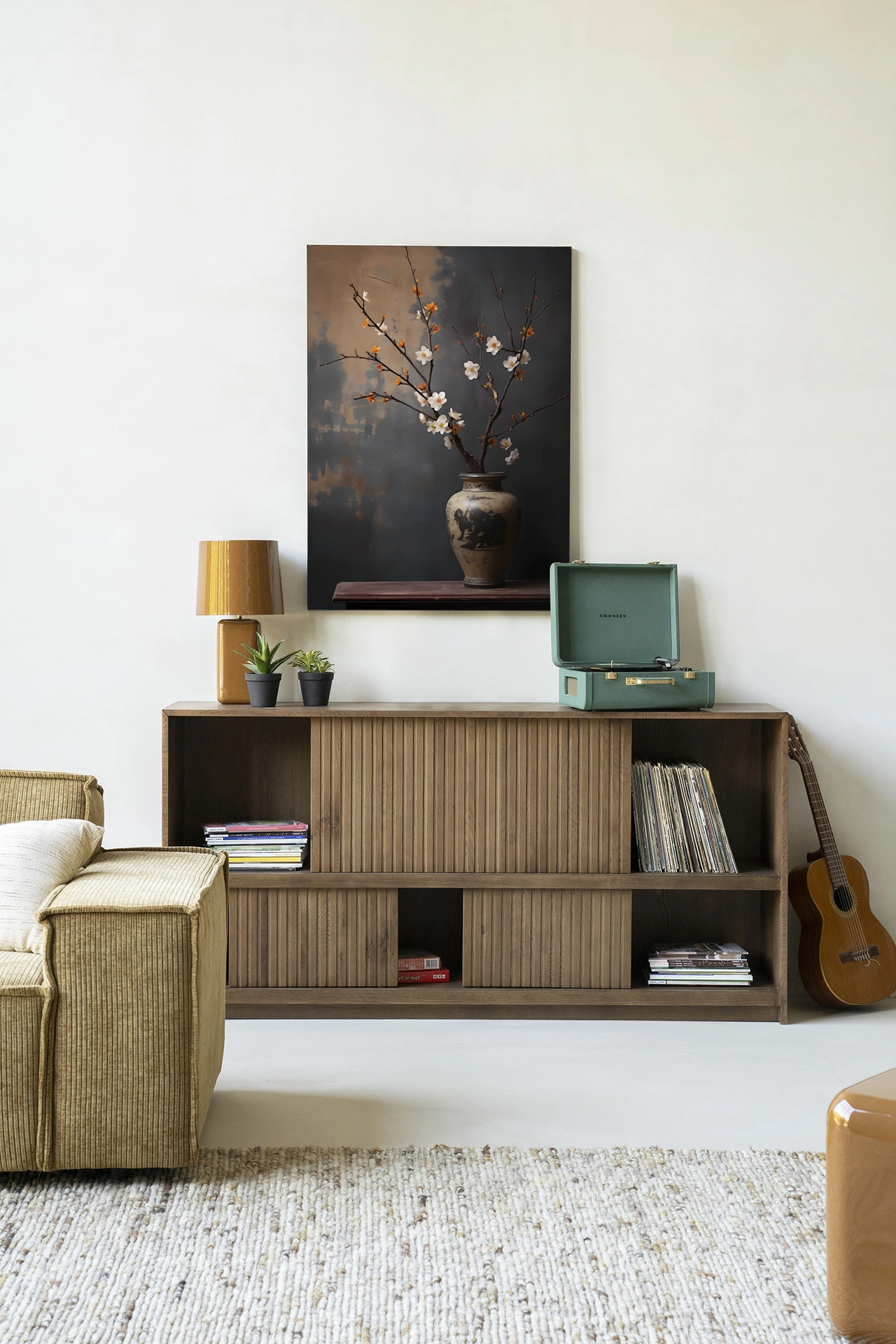 Wandkleed Dark Blossom Vase - Urban Cotton