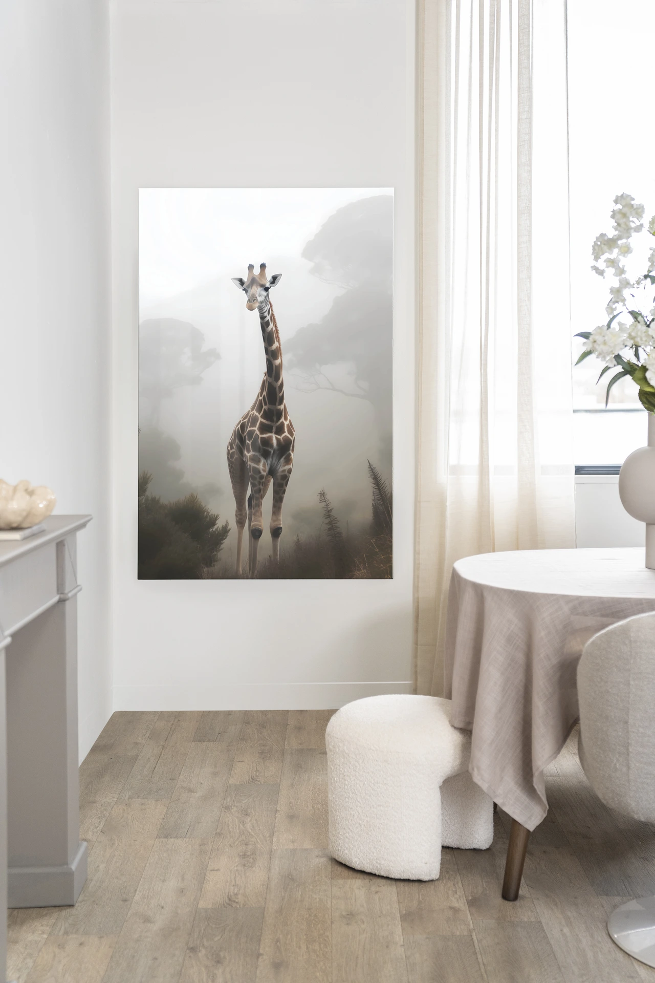 Wandkleed Giraffe Mist - Urban Cotton