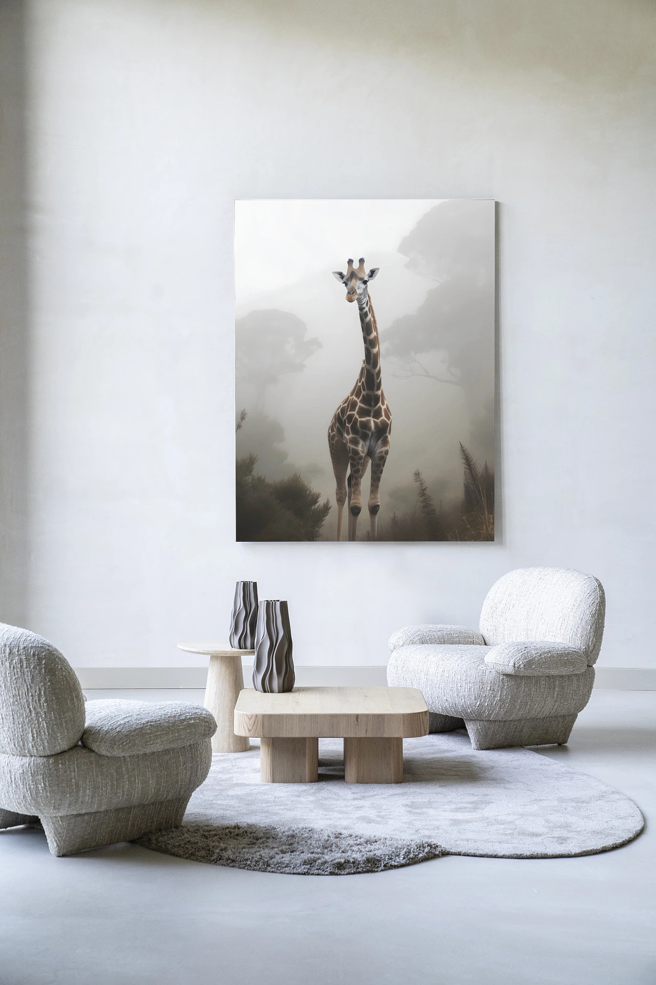 Wandkleed Giraffe Mist - Urban Cotton