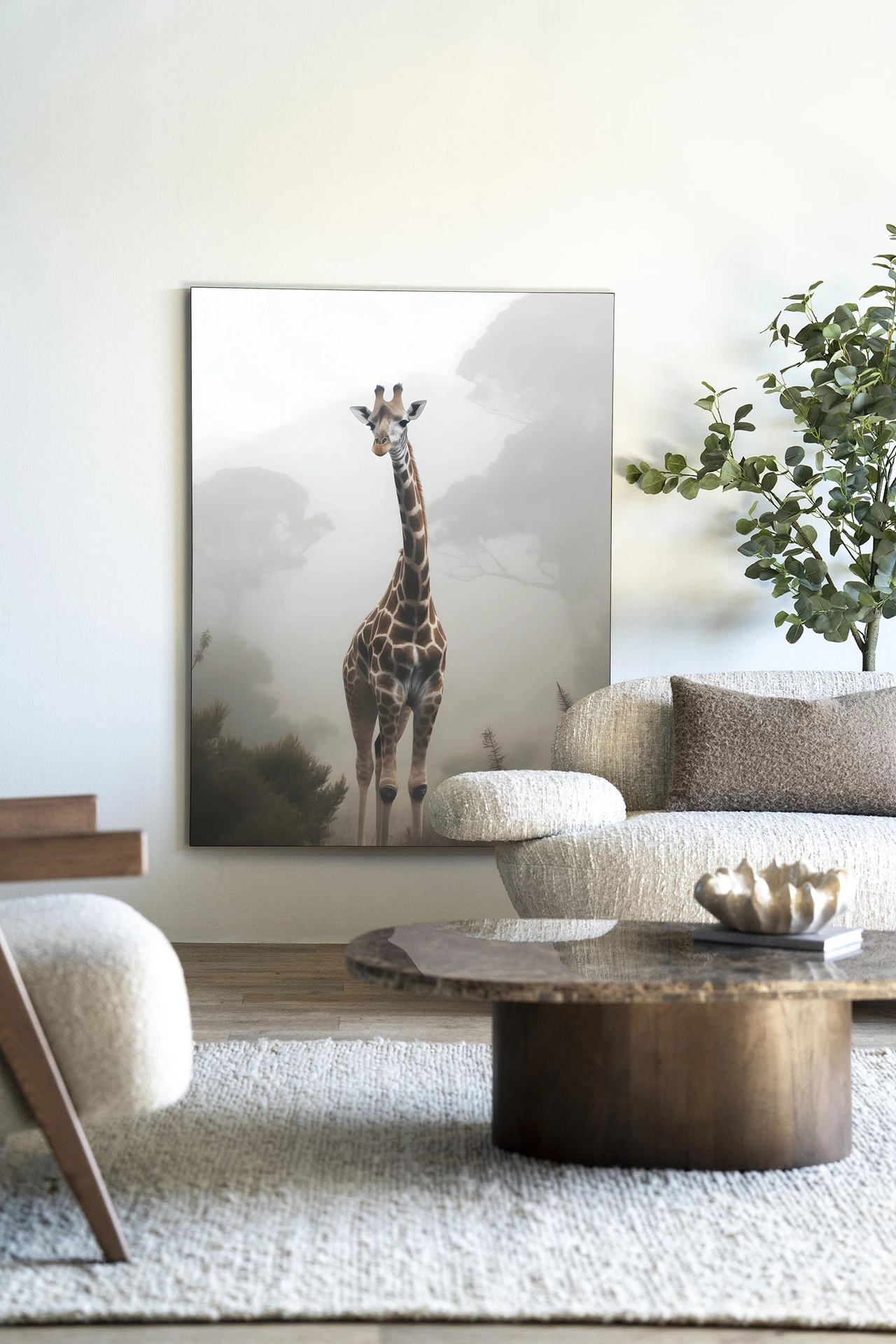 Wandkleed Giraffe Mist - Urban Cotton