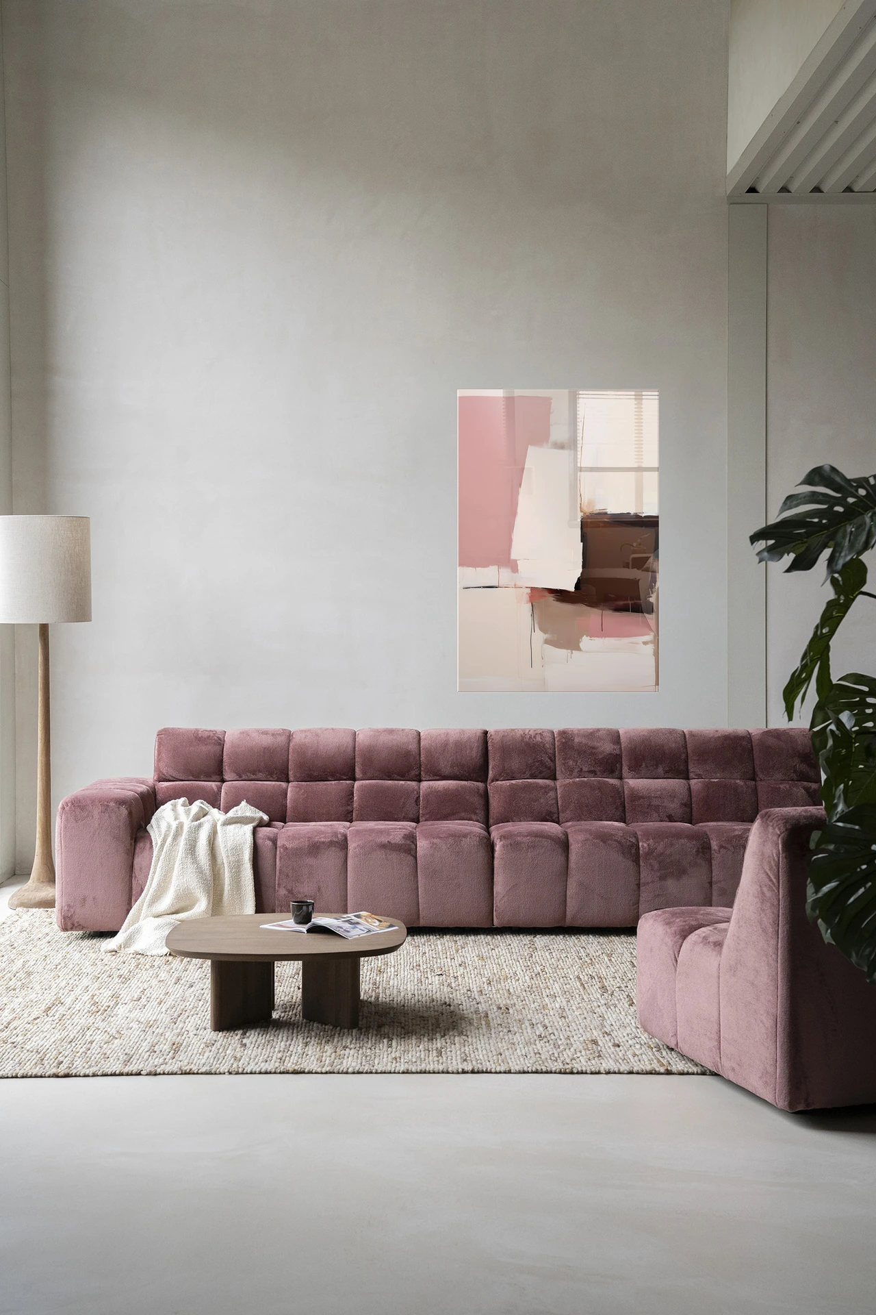 Wandkleed Pink Fields - Urban Cotton