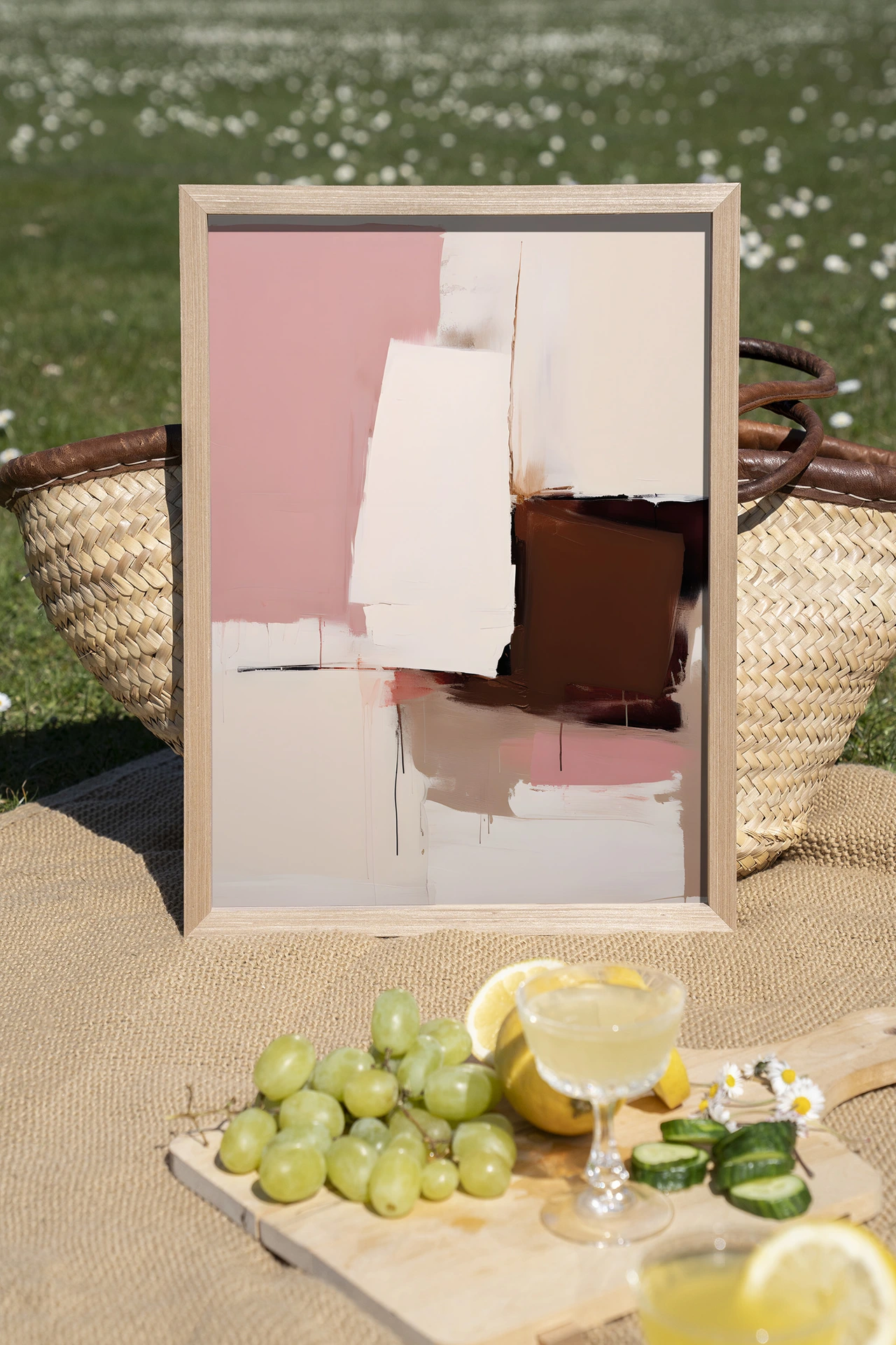 Wandkleed Pink Fields - Urban Cotton