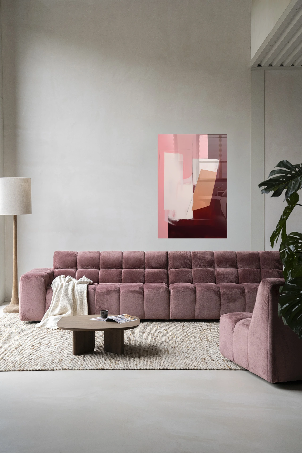 Wandkleed Red Fields - Urban Cotton
