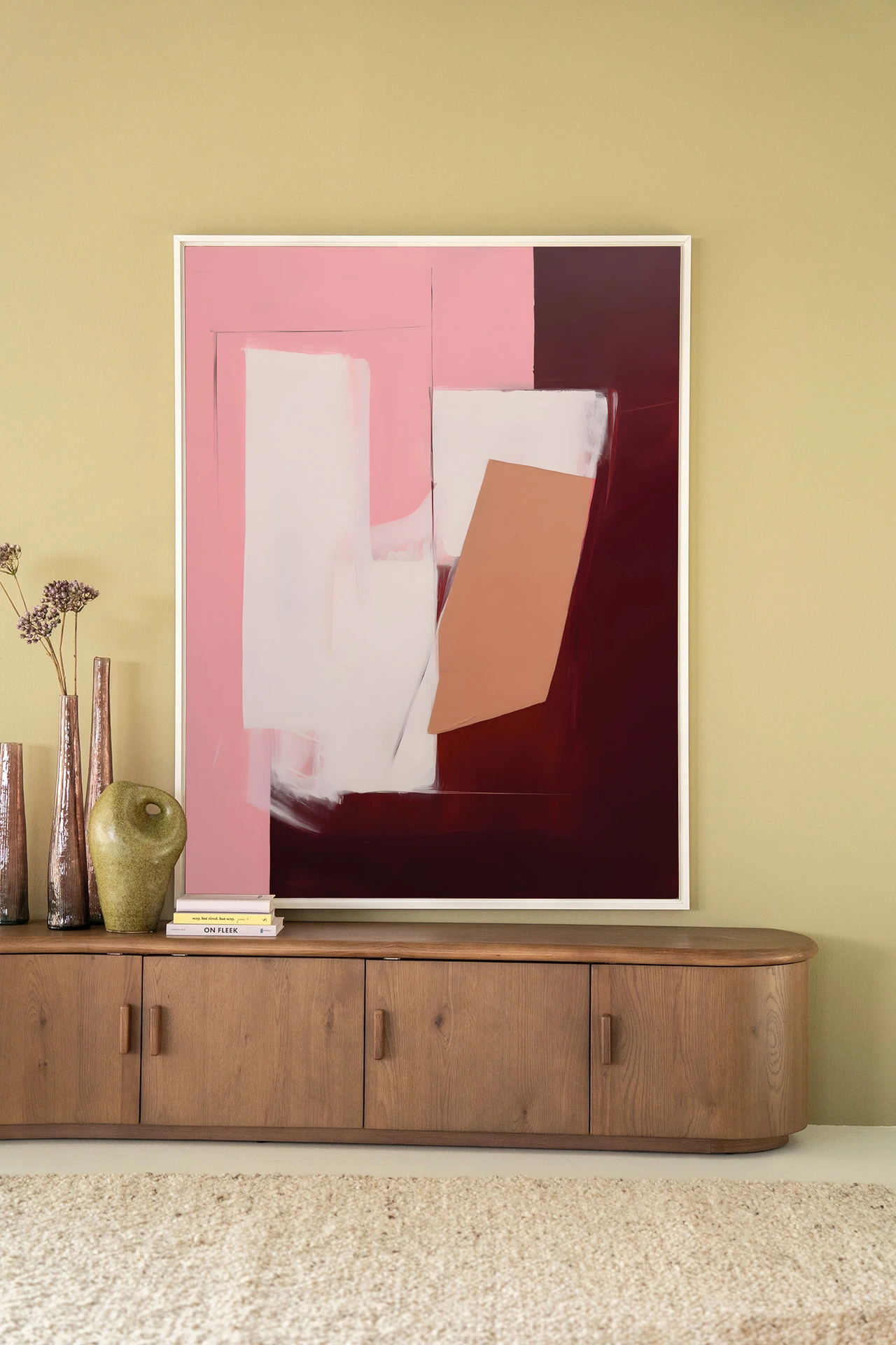 Wandkleed Red Fields - Urban Cotton