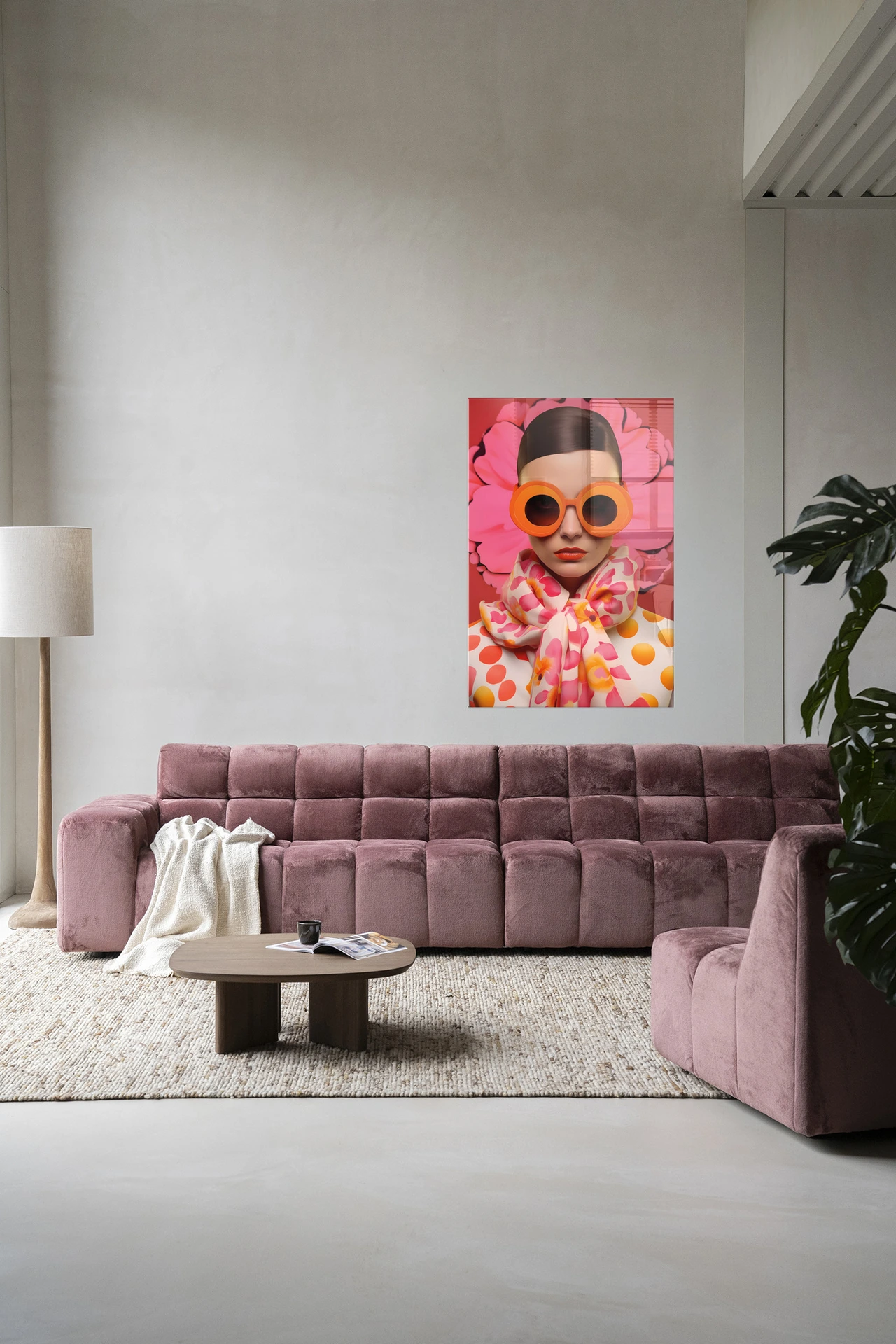 Wandkleed Pink Flower - Urban Cotton