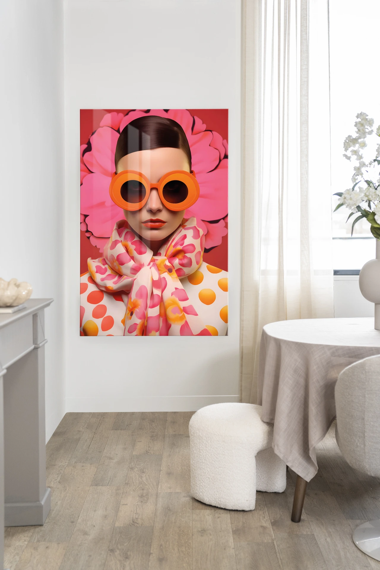 Wandkleed Pink Flower - Urban Cotton