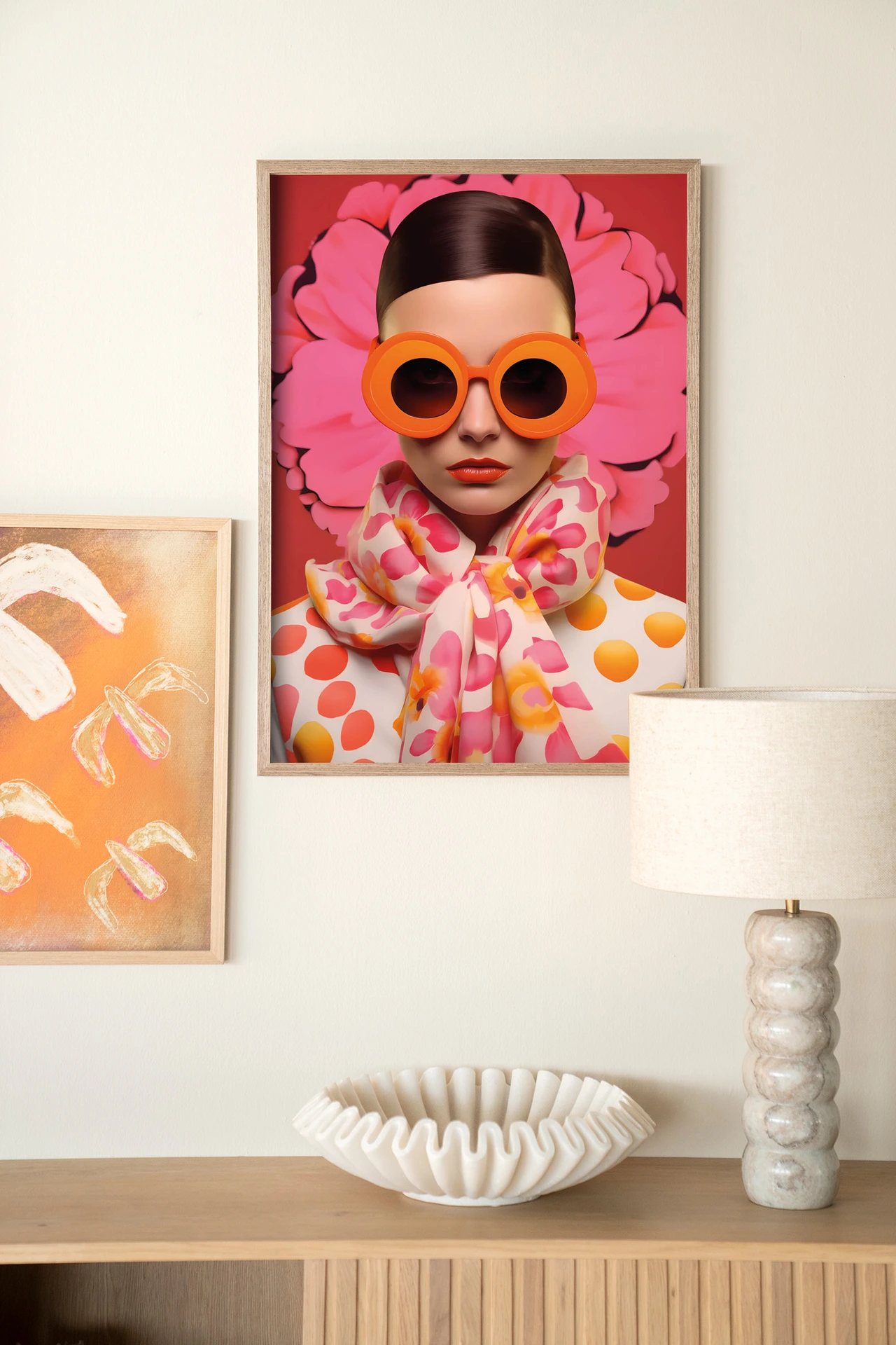 Wandkleed Pink Flower - Urban Cotton