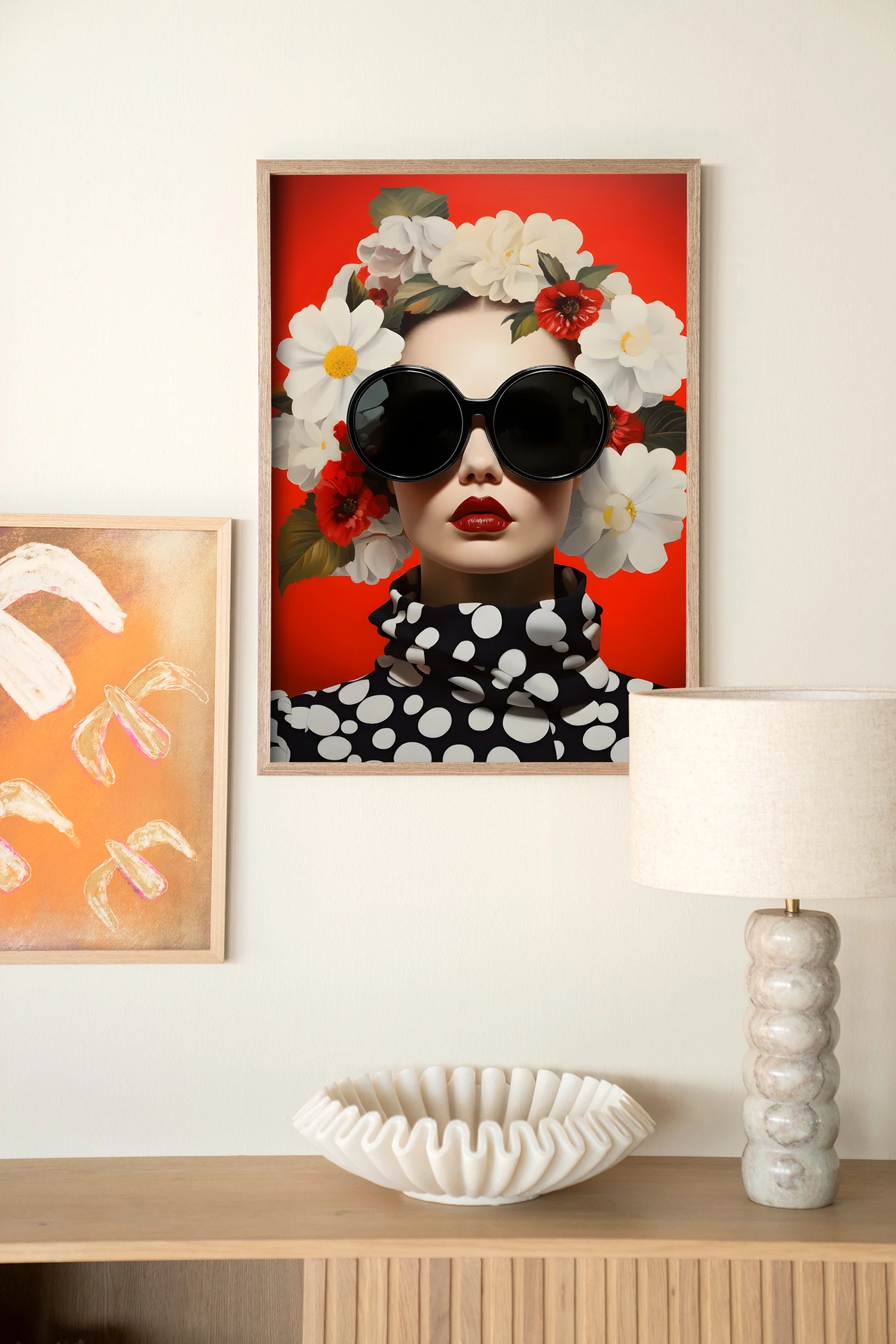 Wandkleed Red Flower - Urban Cotton