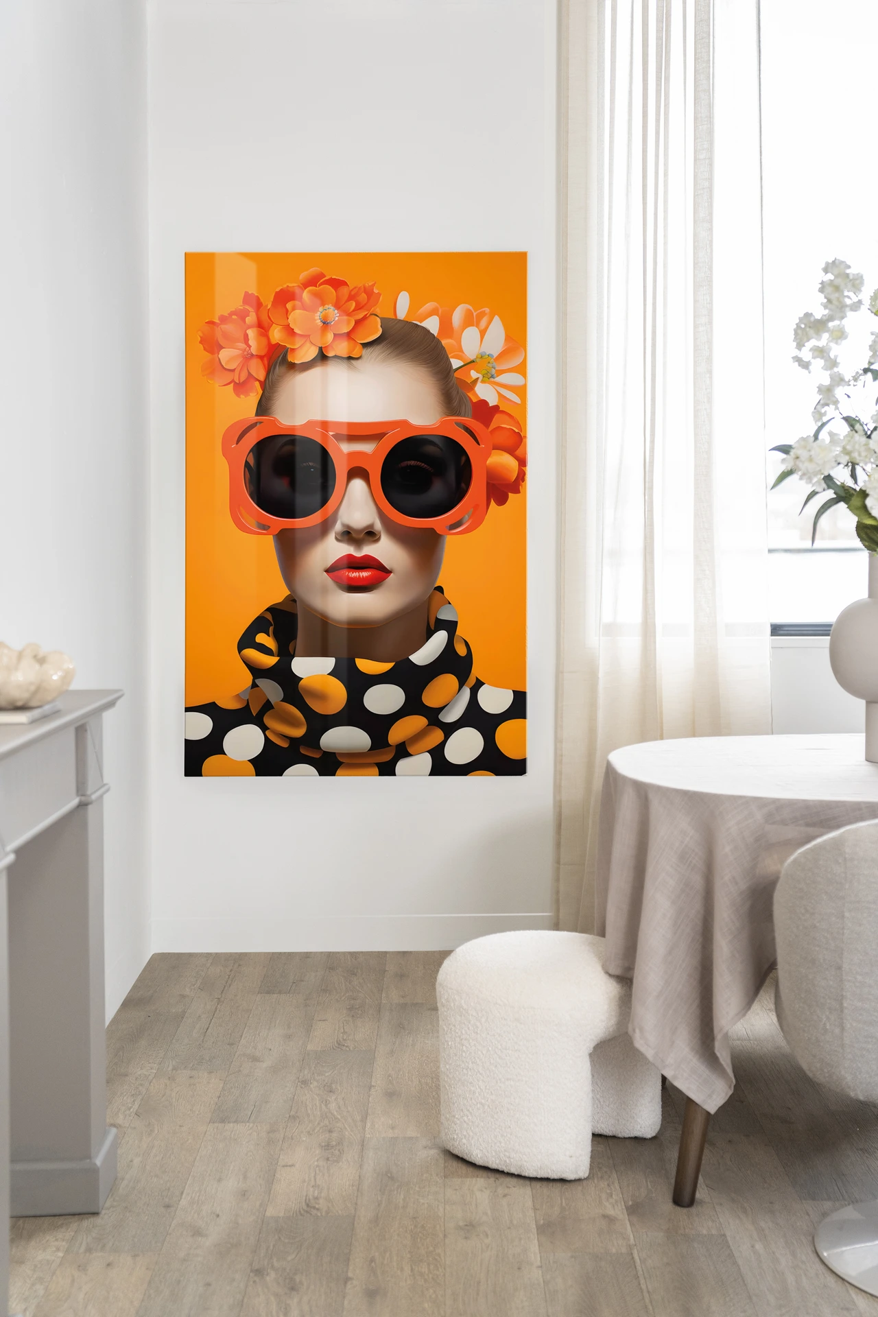 Wandkleed Orange Flower - Urban Cotton