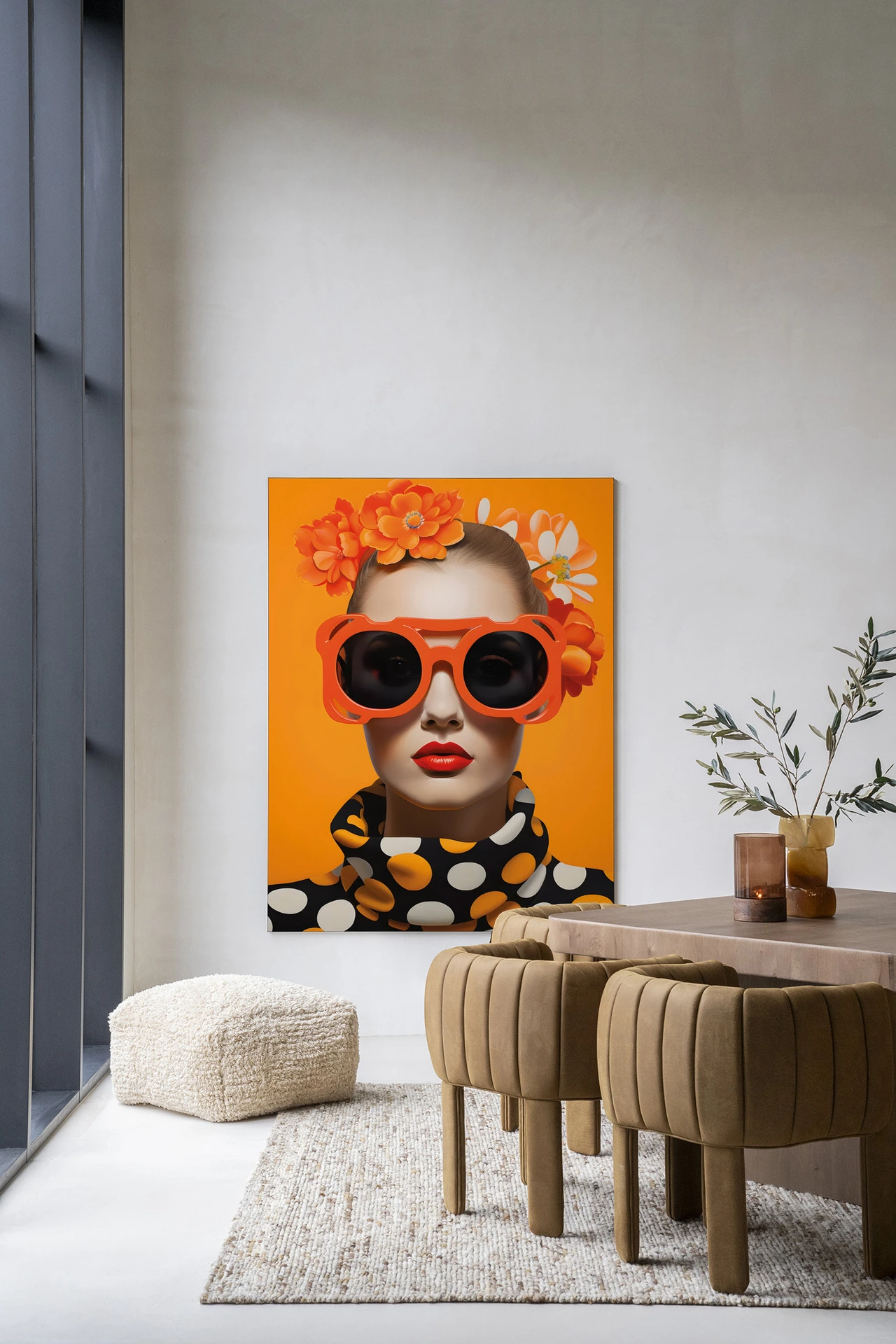Wandkleed Orange Flower - Urban Cotton