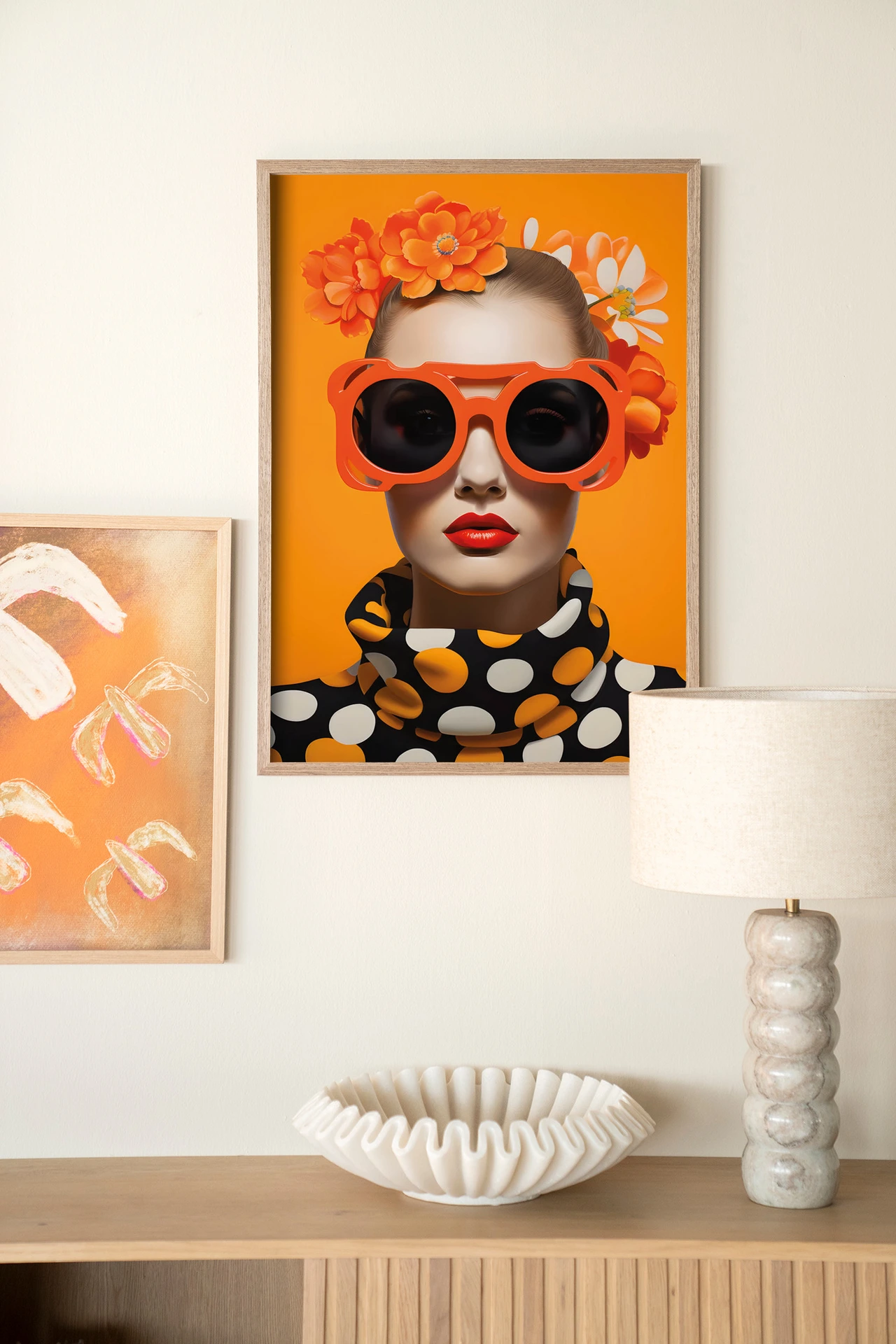 Wandkleed Orange Flower - Urban Cotton