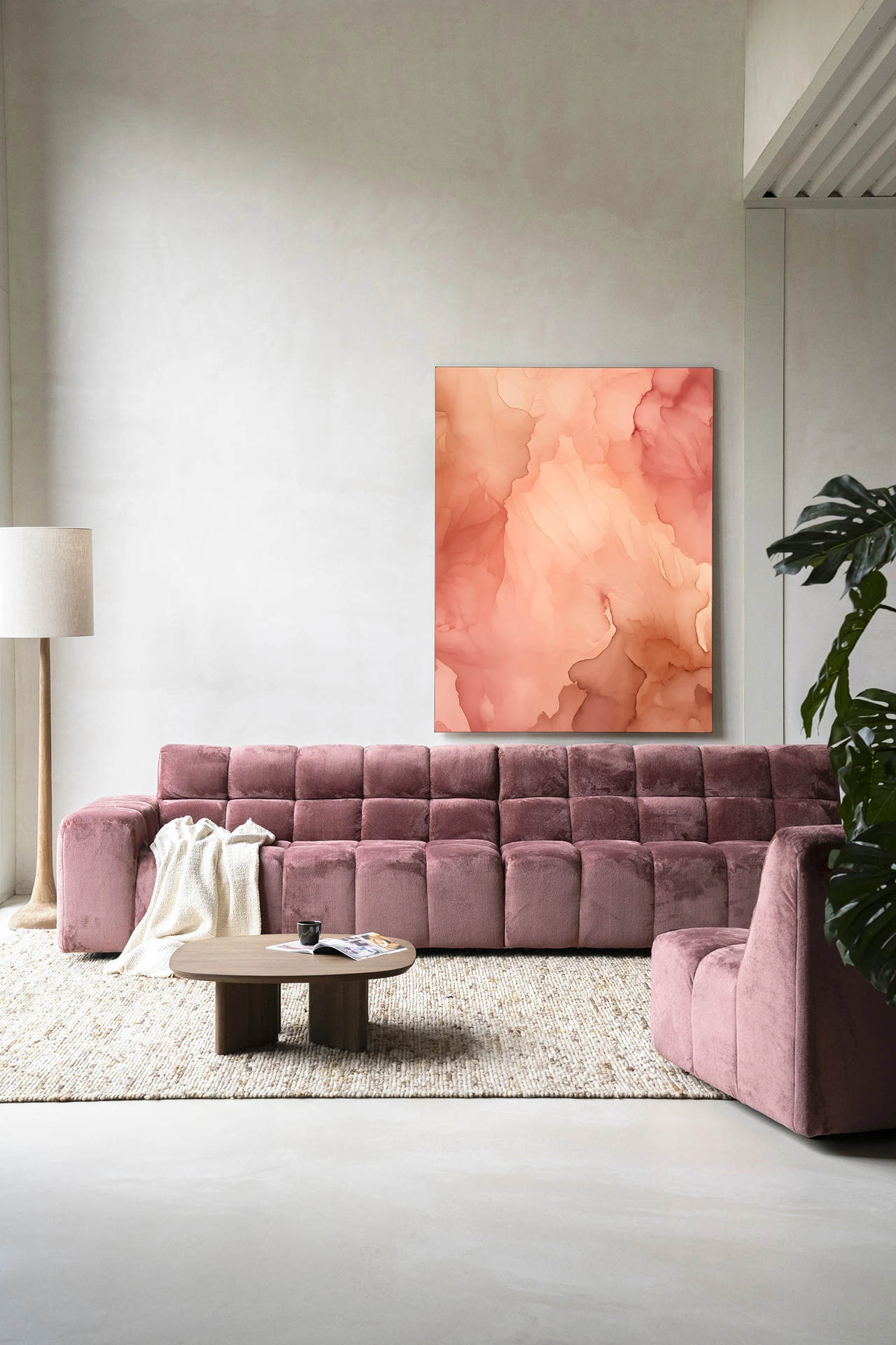 Wandkleed Flowing Pink - Urban Cotton