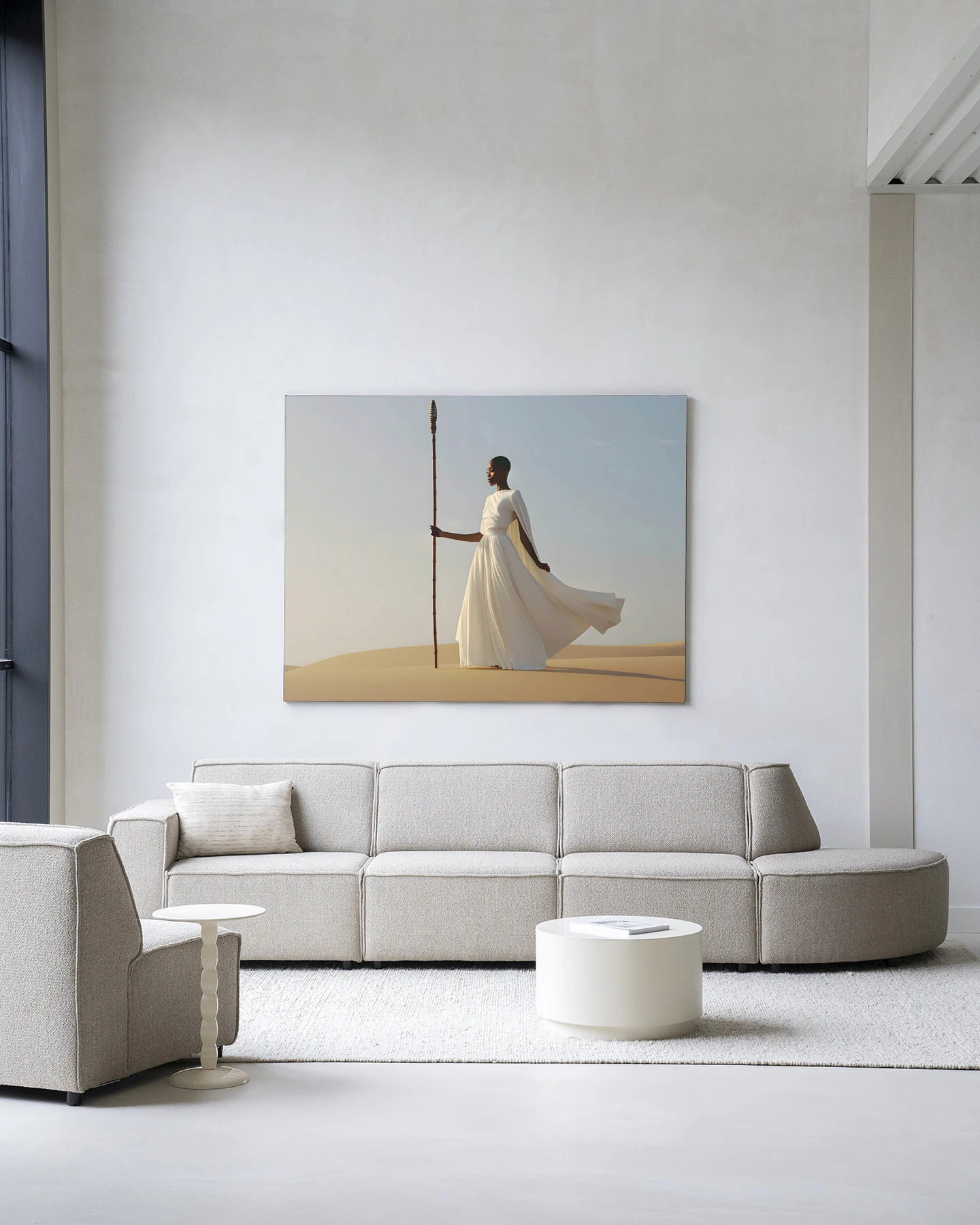 Wandkleed Warrior In White - Urban Cotton