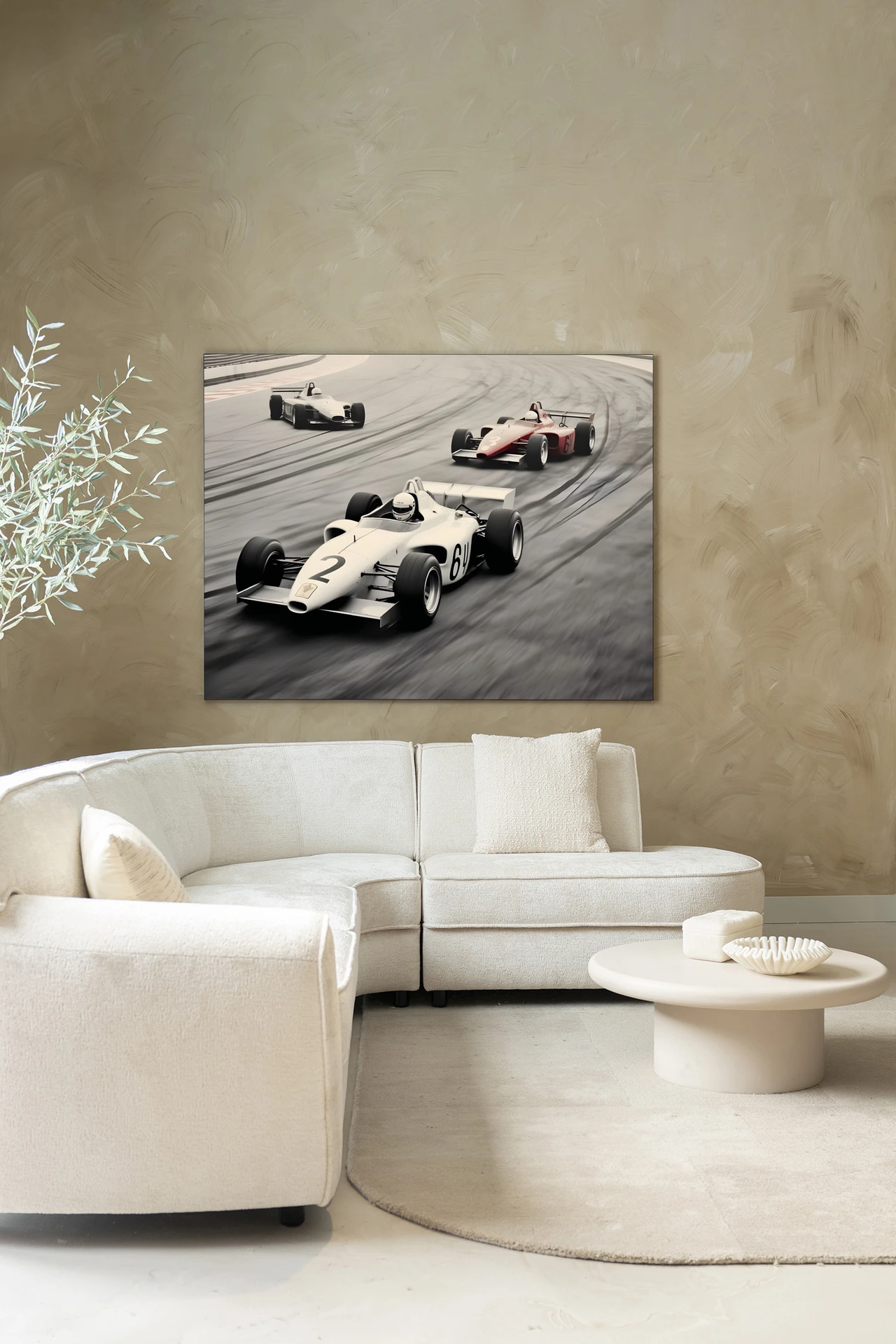 Wandkleed Race Track - Urban Cotton