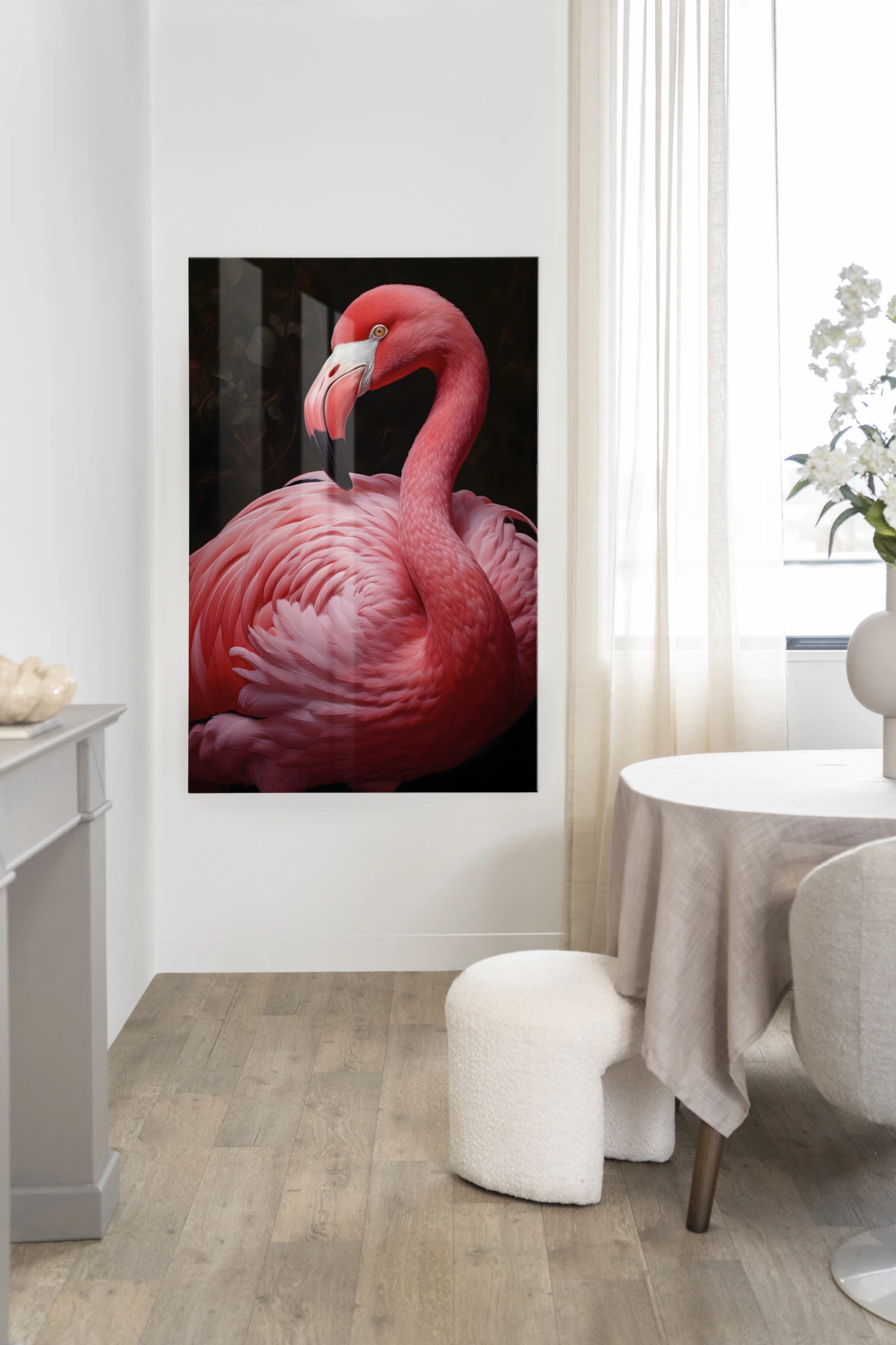 Wandkleed Pink Flamingo - Urban Cotton