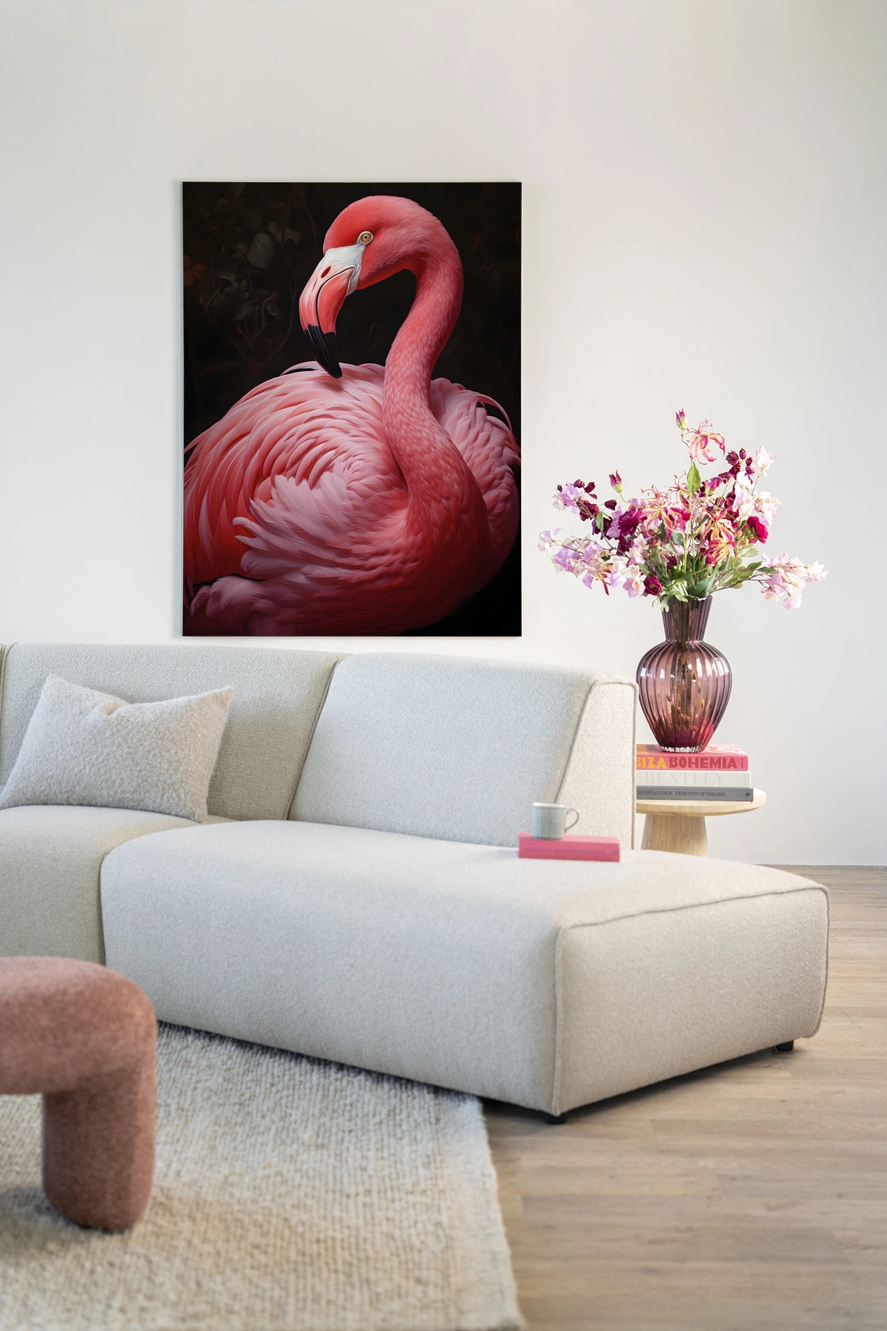 Wandkleed Pink Flamingo - Urban Cotton
