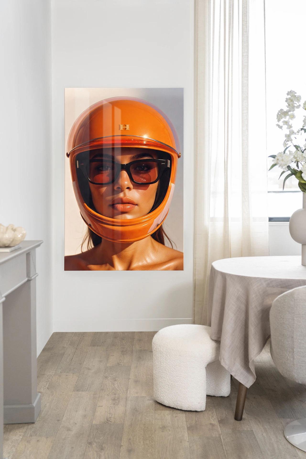 Wandkleed Hermes Helmet - Urban Cotton